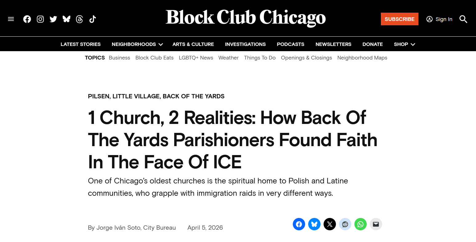 1 Church, 2 Realities: How Back Of The Yards Parishioners Found Faith In The Face Of ICE