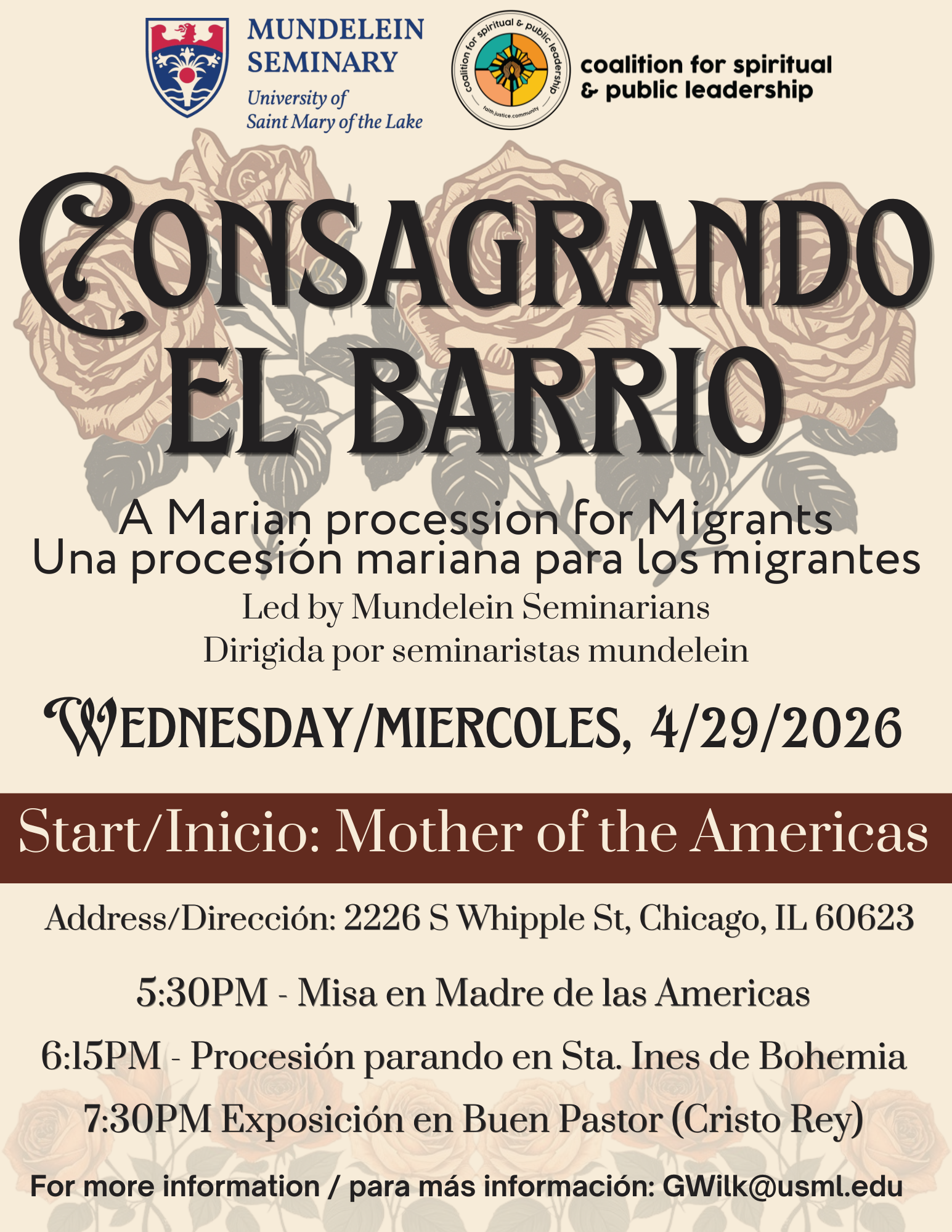 Consagrando el Barrio / Consecrating the Neighborhood to Mary