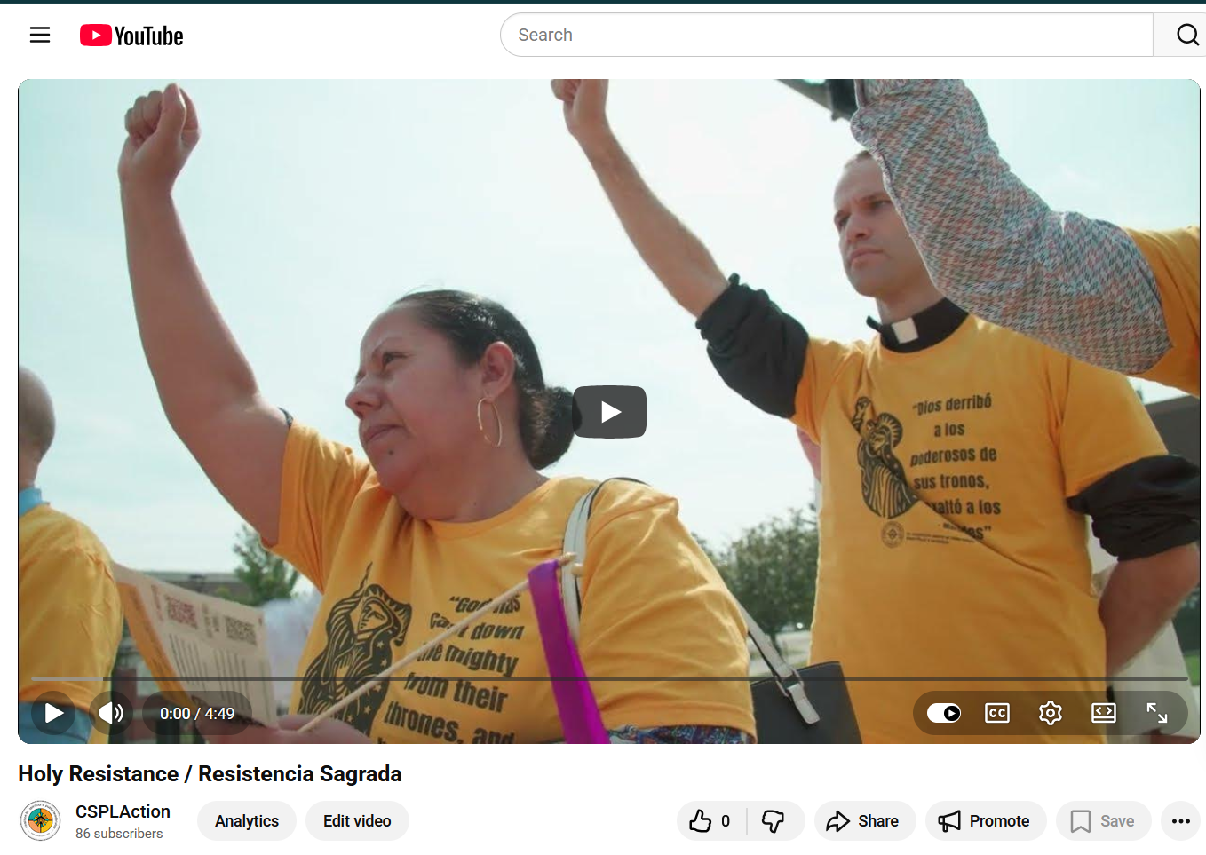 Video: Holy Resistance/Resistencia Sagrada
