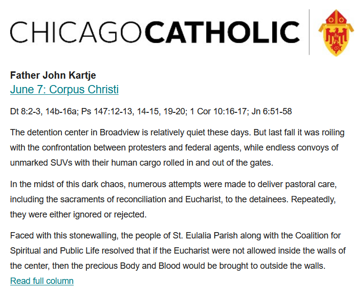 Chicago Catholic - Jesus Will Follow You Home