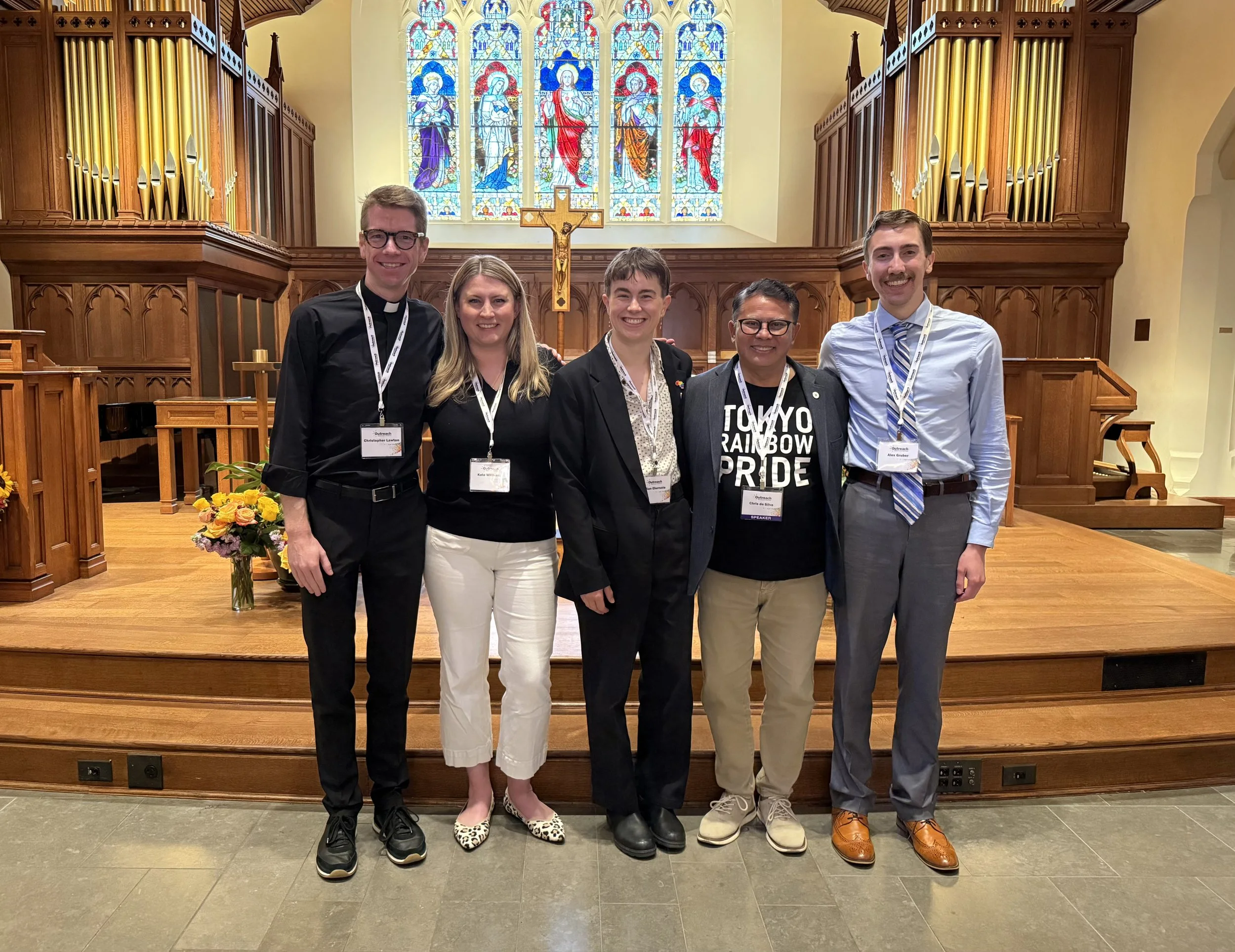 Panelists for the "Praying with LGBTQ Catholics: An immersive liturgical experience" session at the 2026 Outreach LGBTQ Catholics Conference