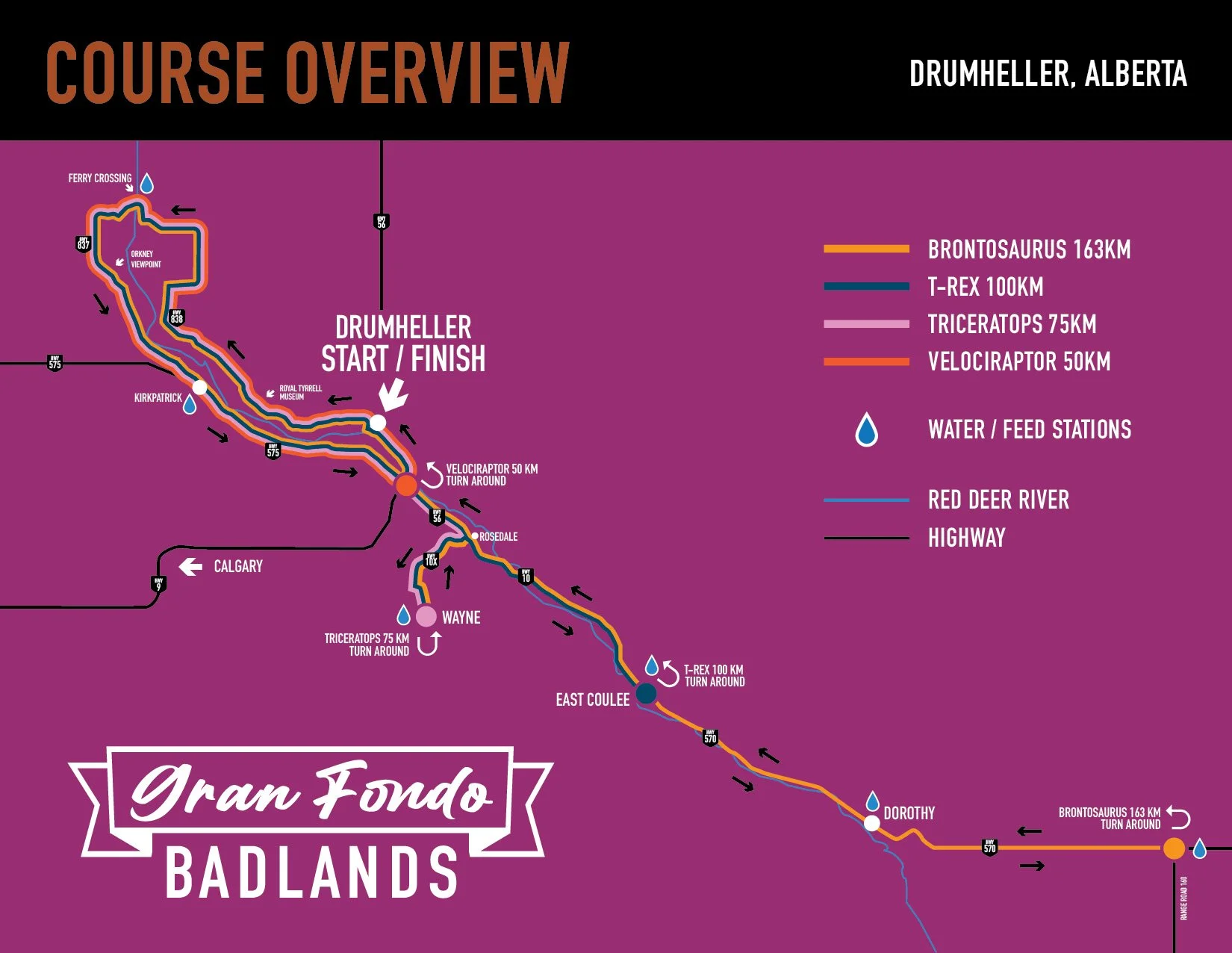 Brontosaurus 163km — TransRockies Gran Fondo Badlands – road bike race ...