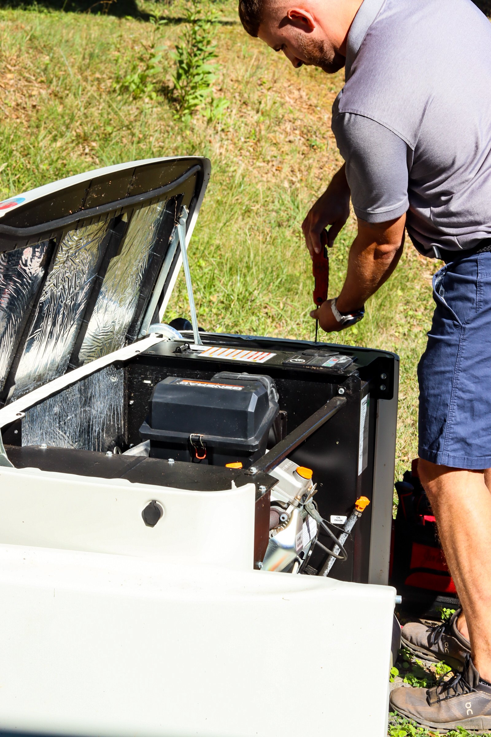 Generac Generator being serviced by Wooldridge