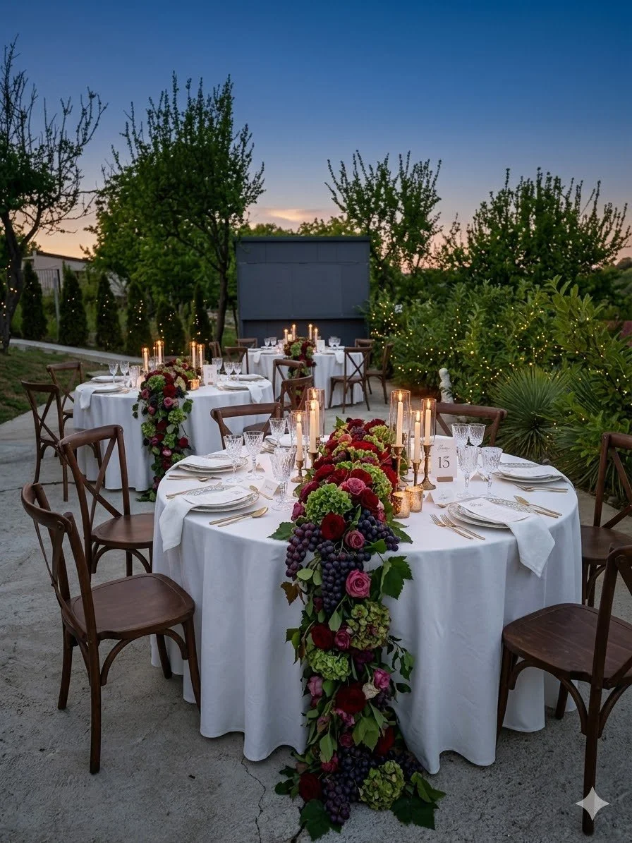 intimate outdoor wedding ceremony at Woodescape villa near Novi Sad