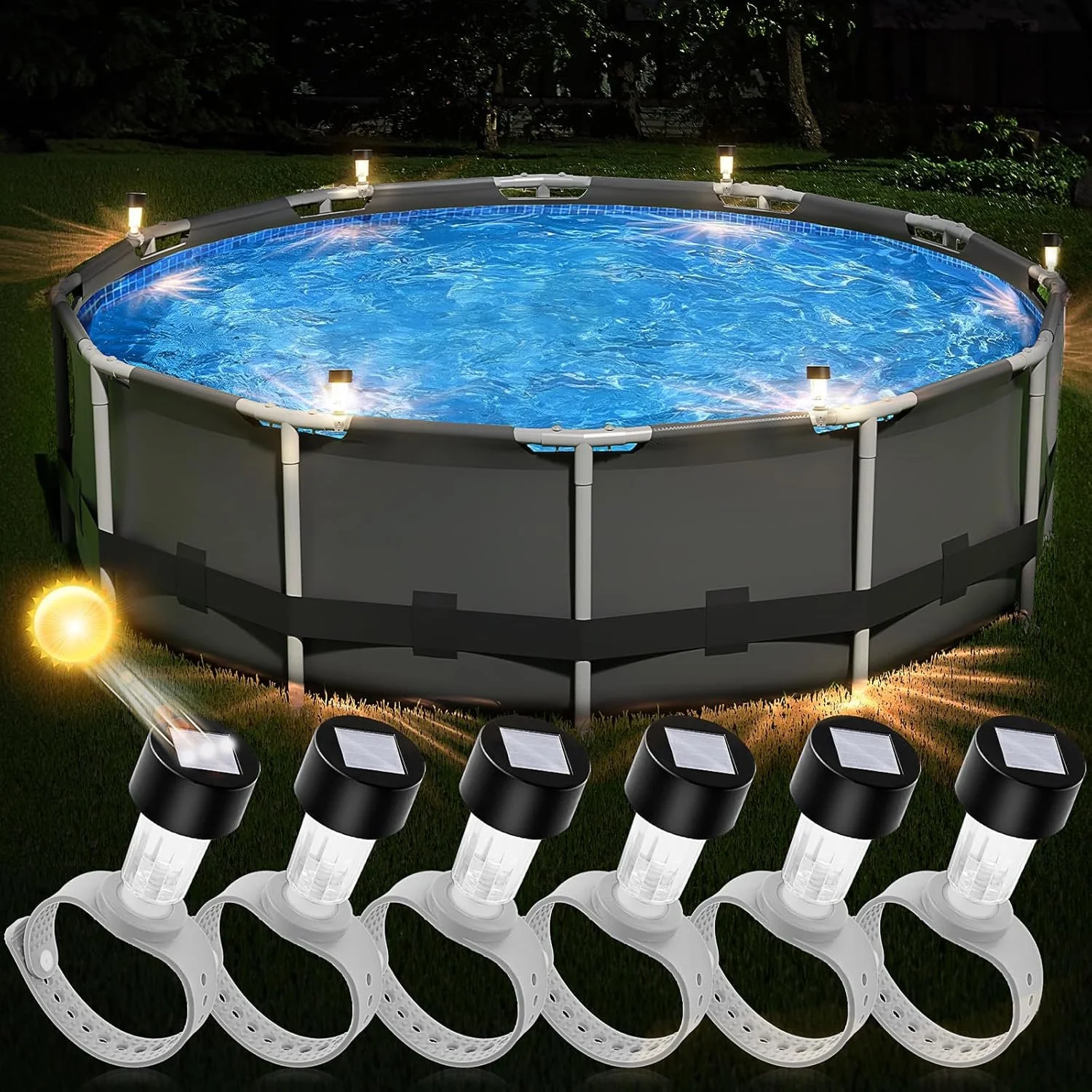 67% off BITIWEND 6 Pack Solar Pool Lights