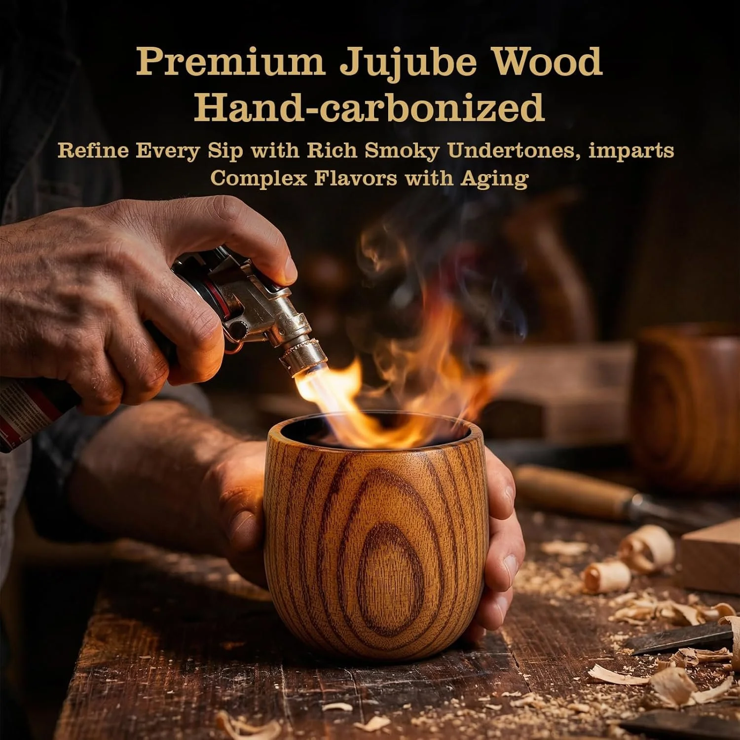 50% off Wooden Bourbon Cup Set