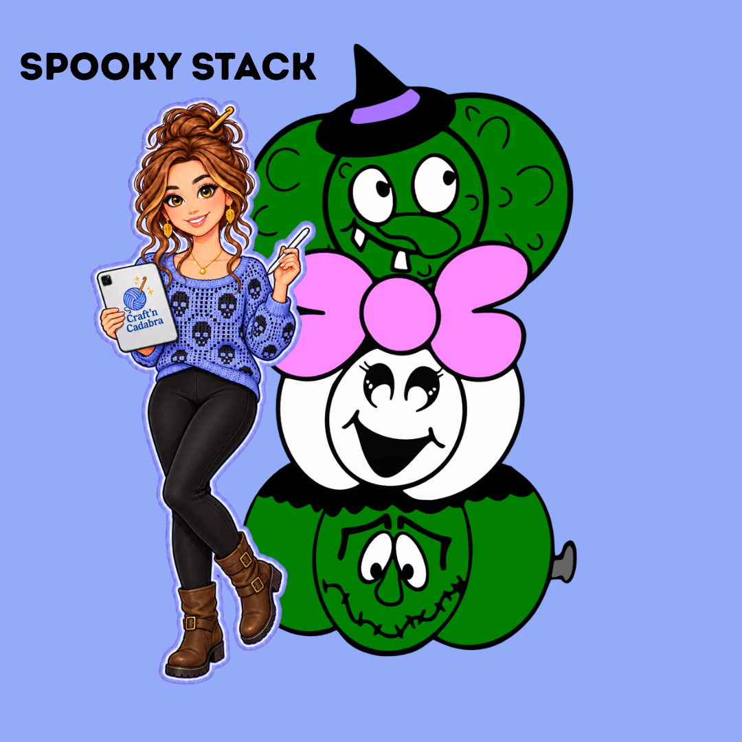 Spooky Stack SVG | Halloween Pumpkin SVG Bundle | Witch Ghost Frankenstein Pumpkin Cut File