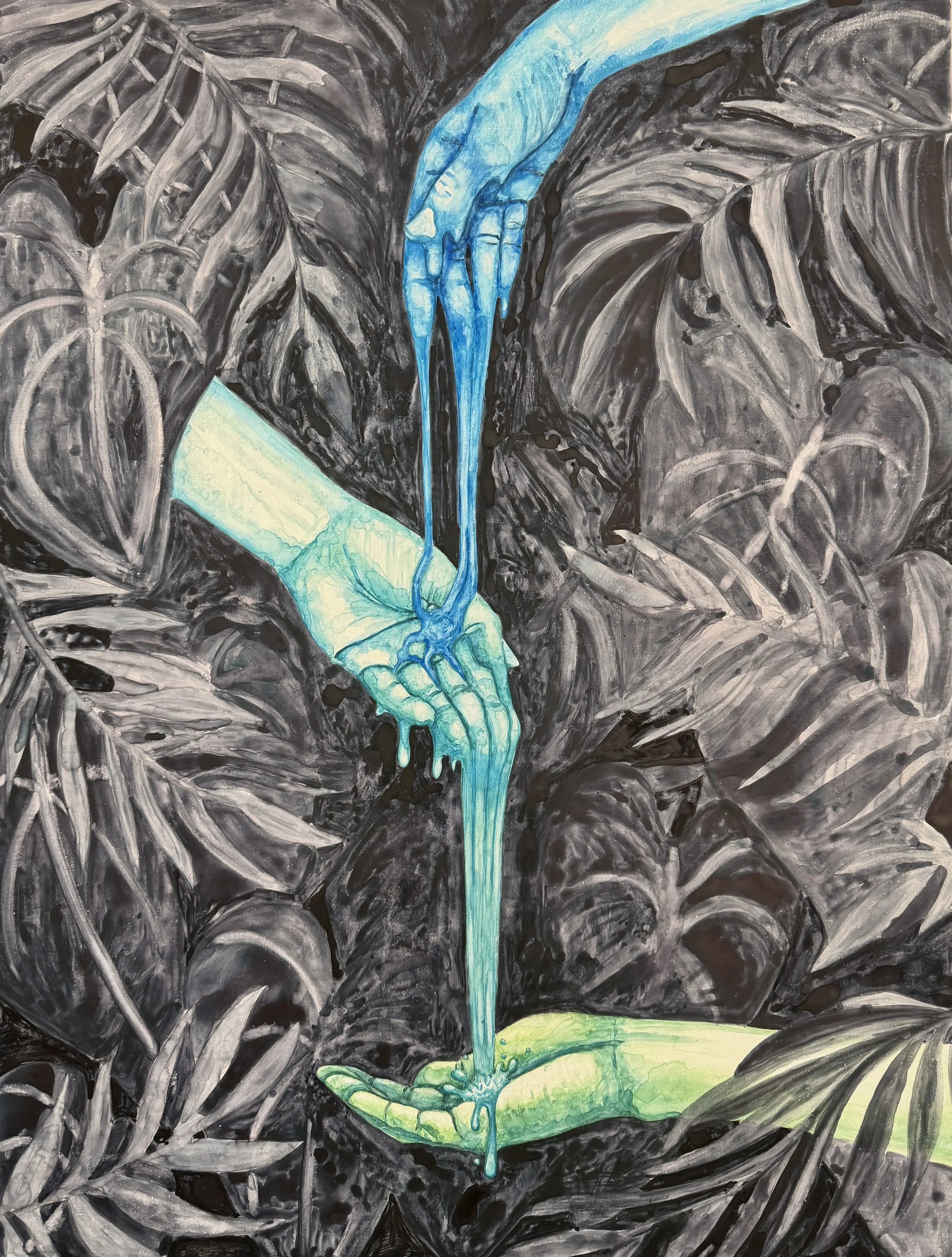 Generations, Watercolor on Clay Board, 2026