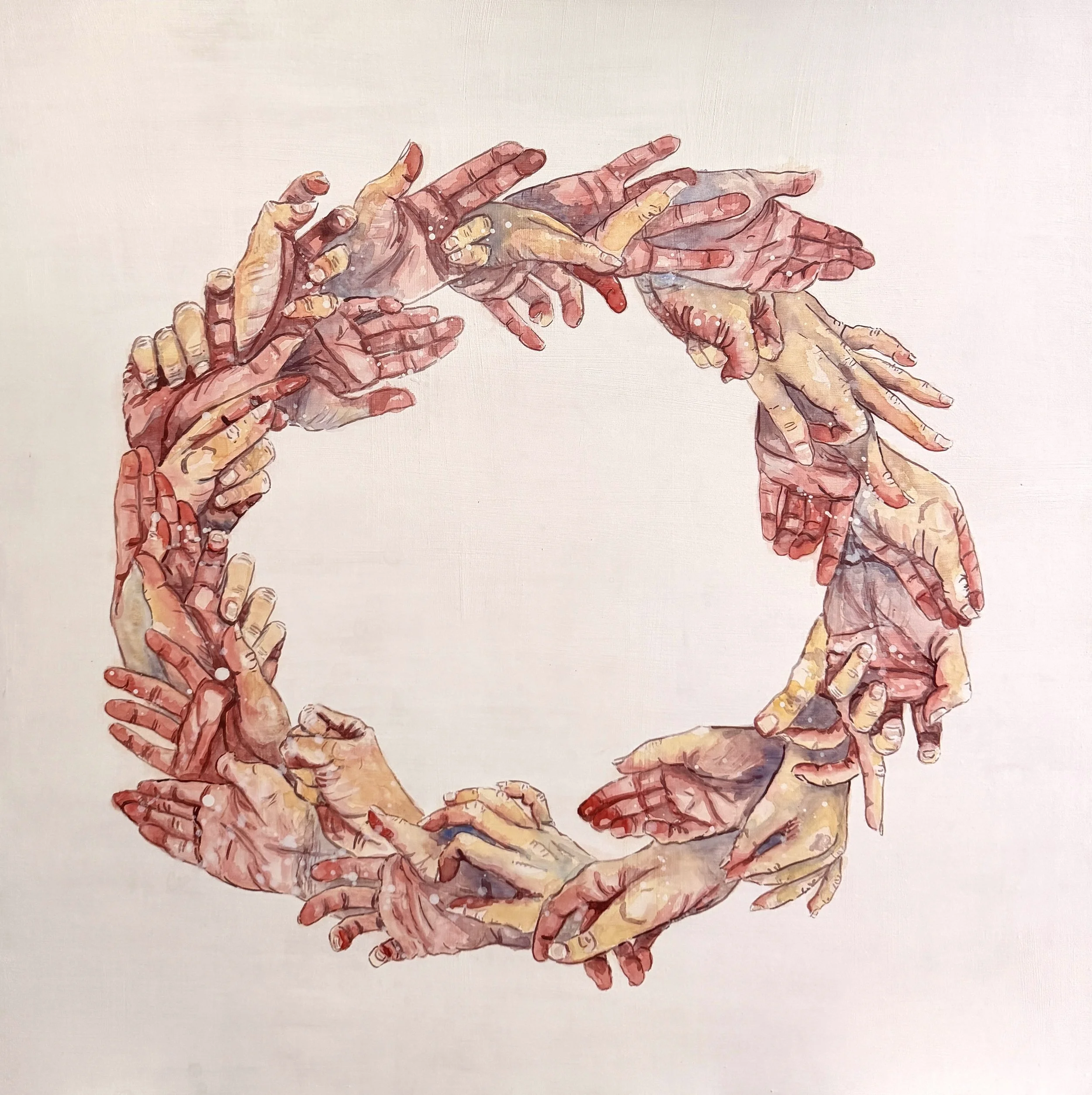 Overthinking, Watercolor on Panel, 2026