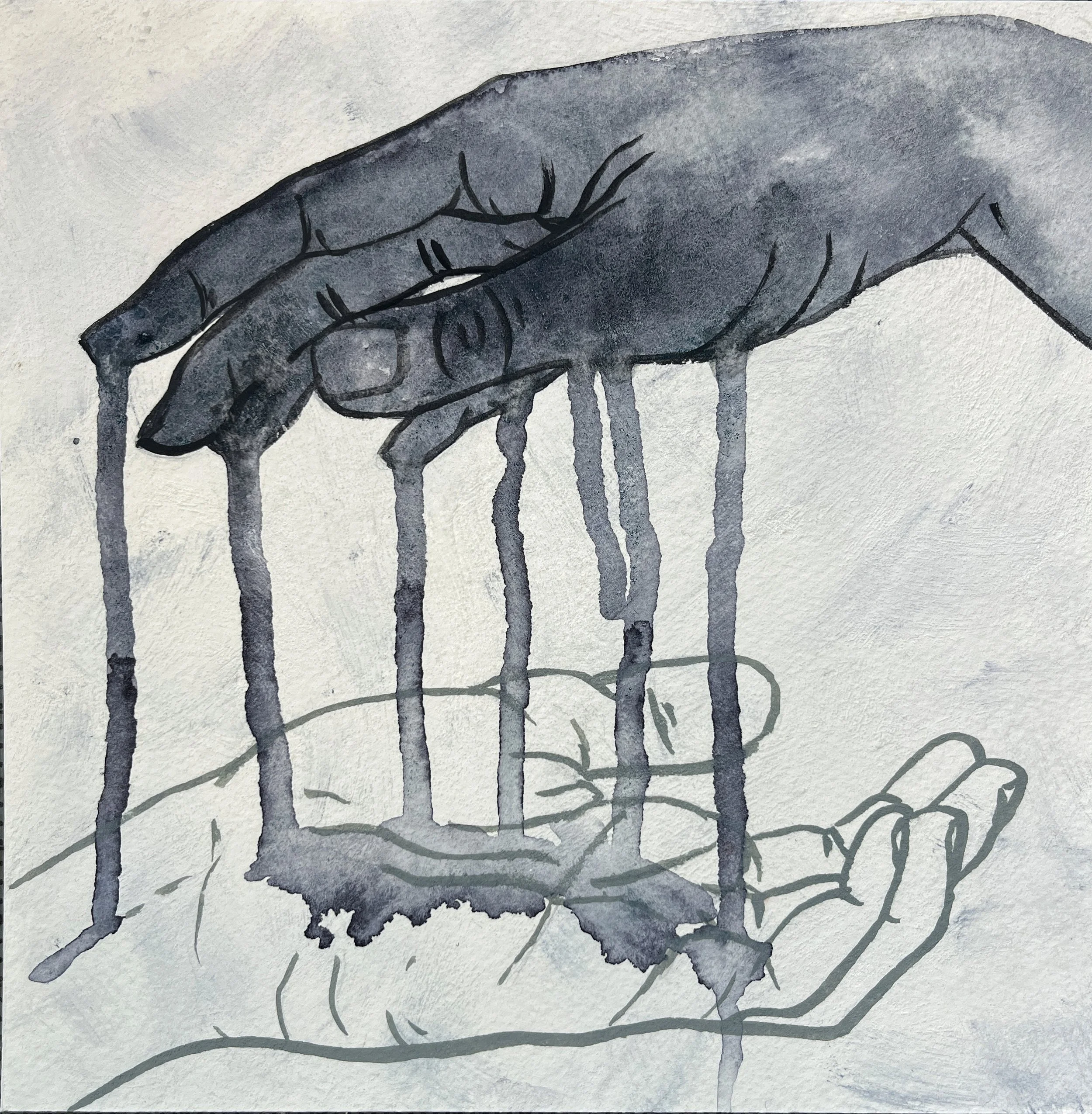 Yin-Yang, Watercolor on Texture Paper, 2025