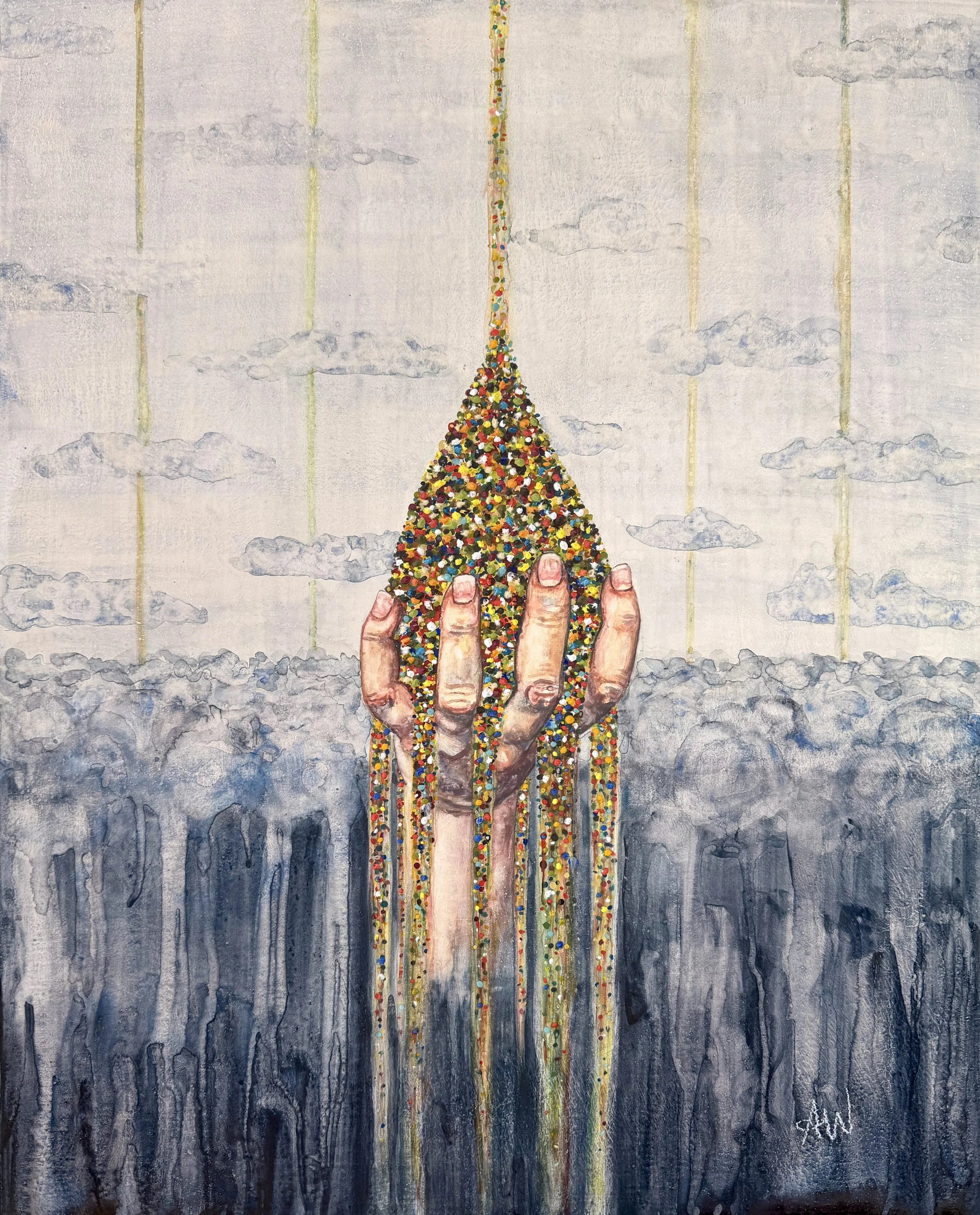 Time, Watercolor on Clay Board, 2026