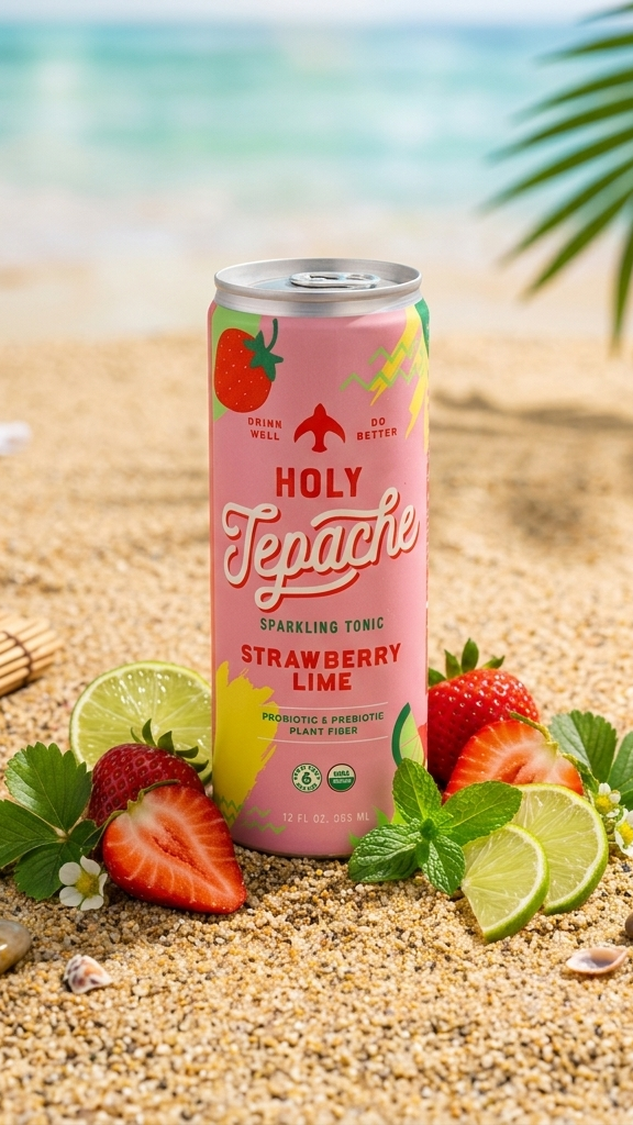 Holy Tepache Strawberry Lime Flavor