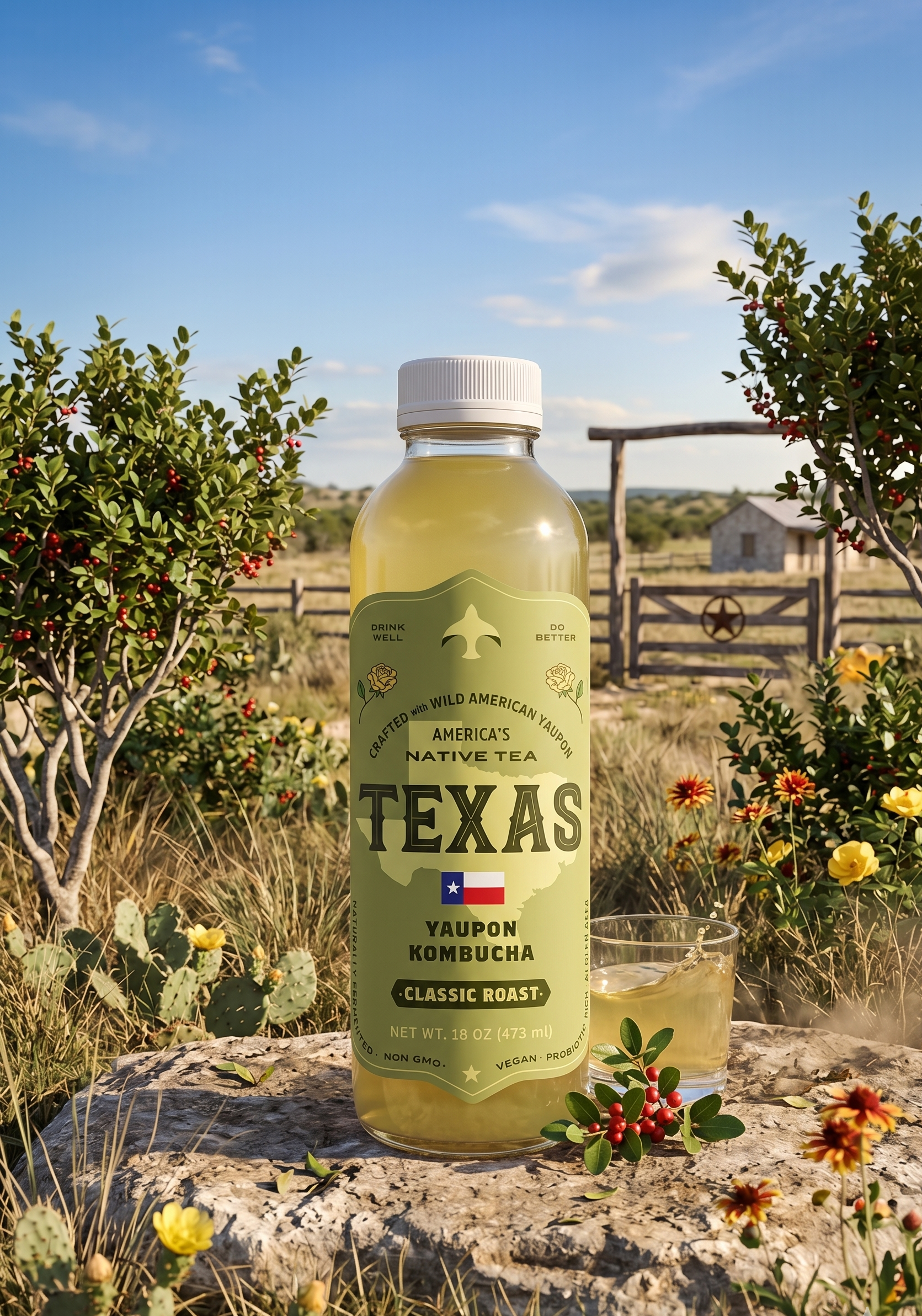 Texas Yaupon Kombucha Classic Roast