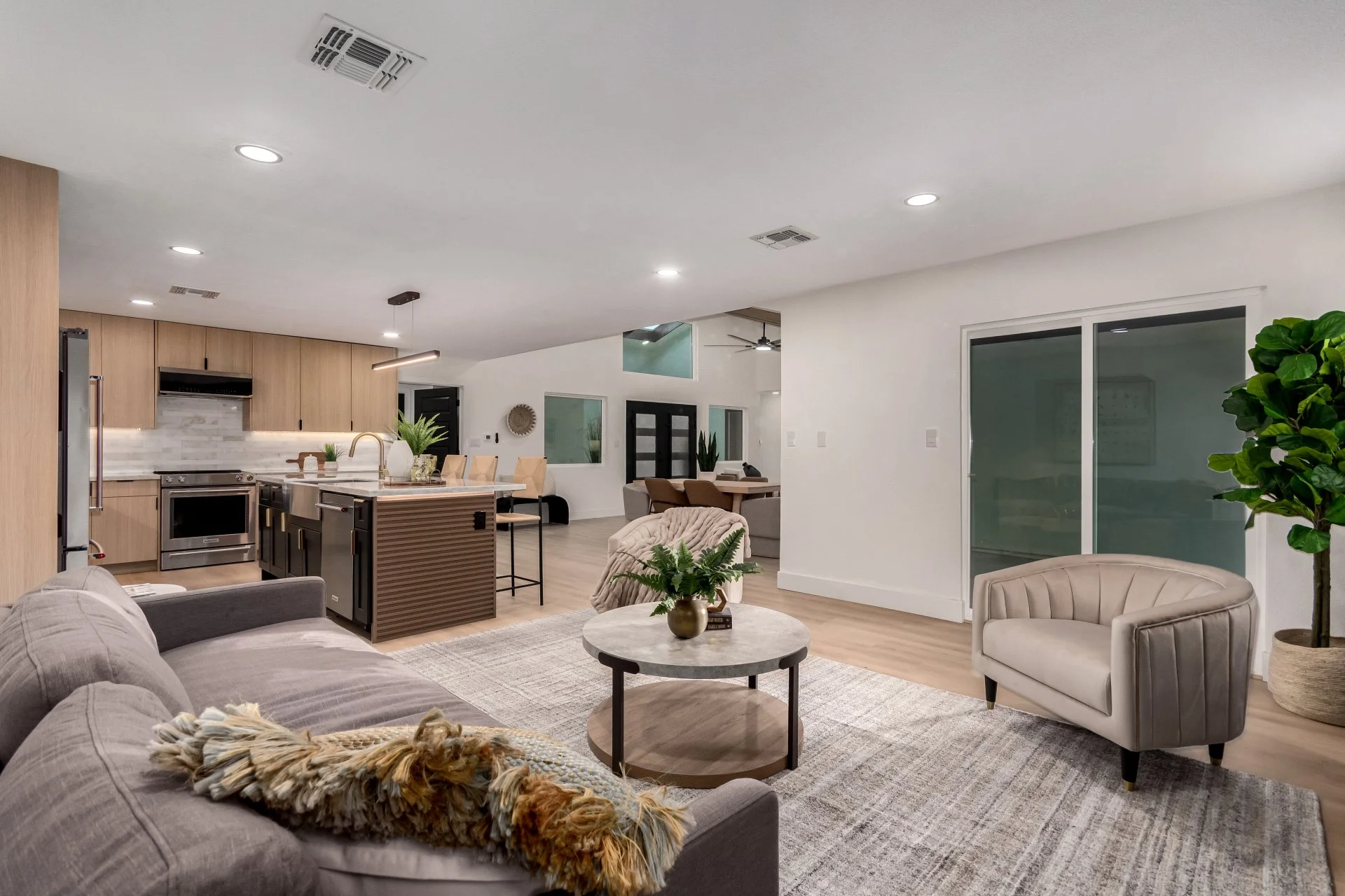 Open Living Remodel Maximizing Space