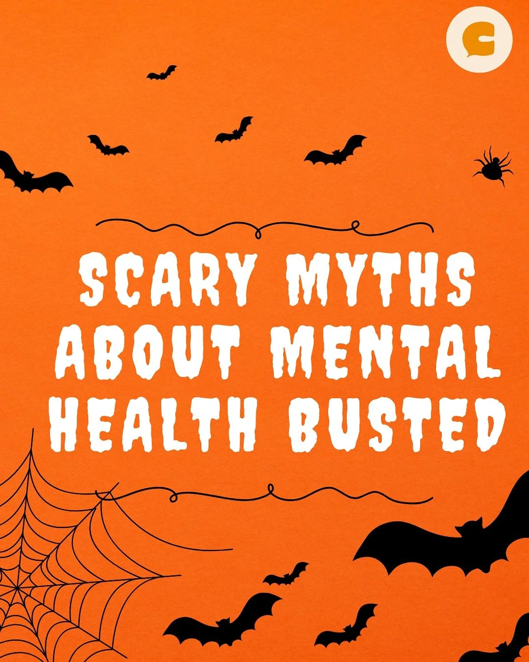 Ghosts aren&rsquo;t the only things haunting us this Halloween , old myths about mental health still linger in the dark. 👻
And they&rsquo;re far scarier than anything that goes bump in the night.

Let&rsquo;s shine a lantern on the truth and break t