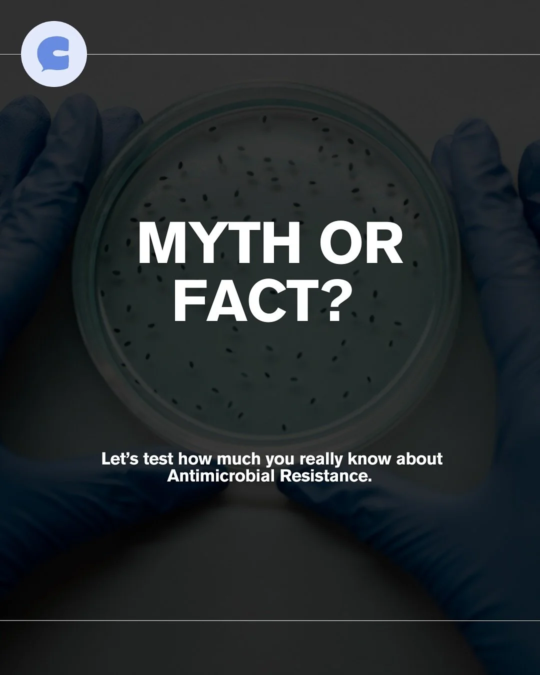 MYTH or FACT? 💊 Antimicrobial Resistance (AMR) is one of the biggest global health threats of our time,  yet most people don&rsquo;t even know what it means. This week, during World Antimicrobial Resistance Awareness Week (Nov 18&ndash;24), we are b