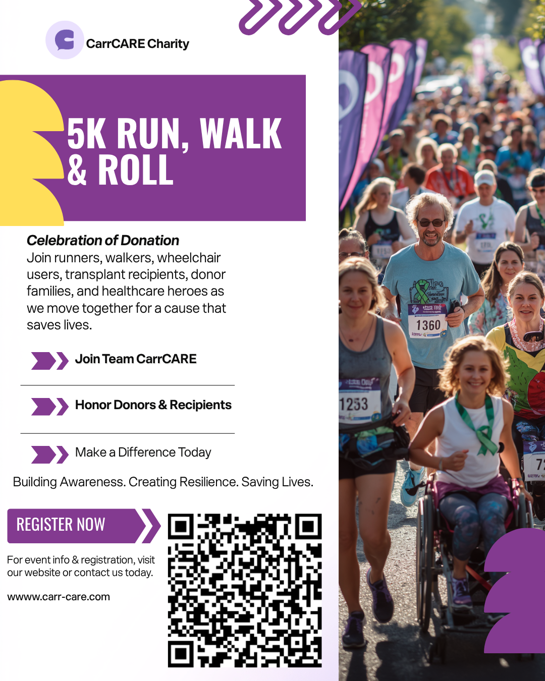 Join CarrCARE Charity at the 5K Run, Walk &amp; Roll