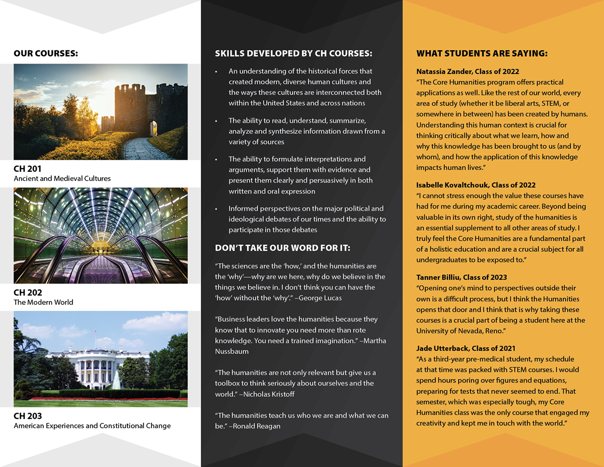 Core Humanities Trifold