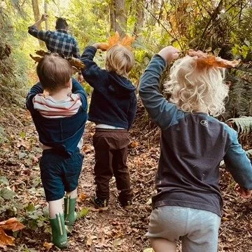 !! Time to get ready for Fall !!
We’re fast approaching the season when our kiddos suit up—not unlike Iron Man! Students will be pulling on their rain suits and boots, ready to explore, climb, dig, learn, and SPLASH, as the seasons chang