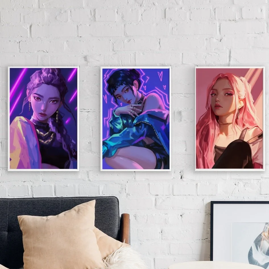 3 posters (triptix) KPOP Demons Hunters