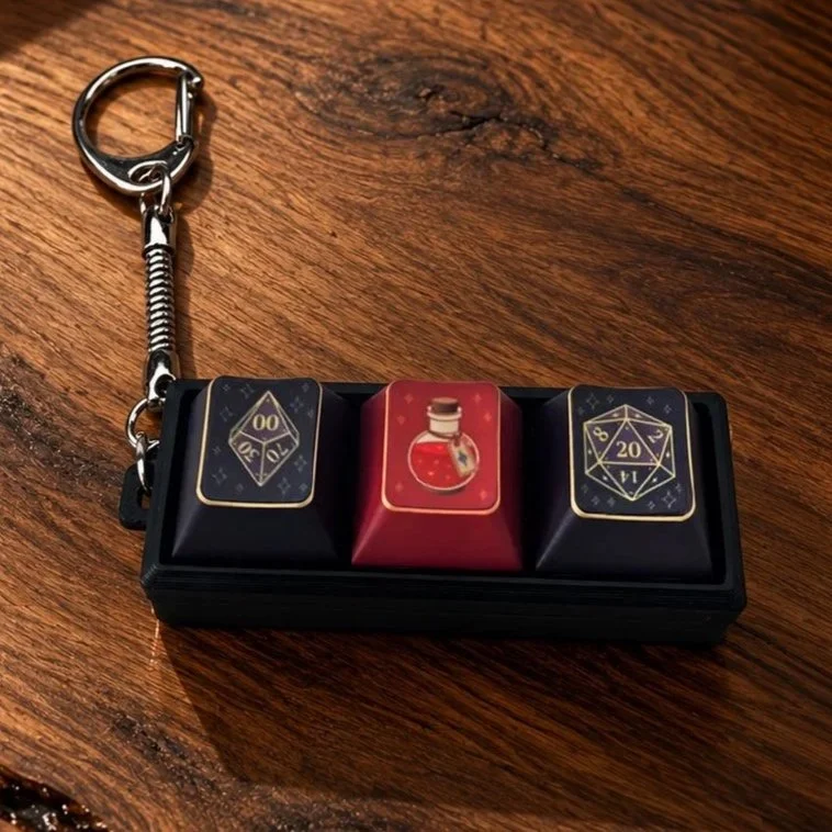 Heal Potion Keycap Clicker Keychain