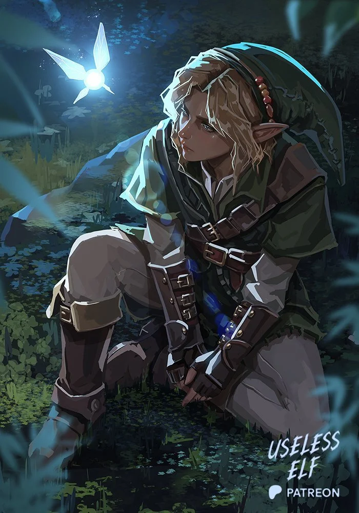 Poster with Link - Ocarina of time