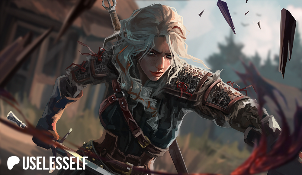 Poster with Ciri (Splash art)