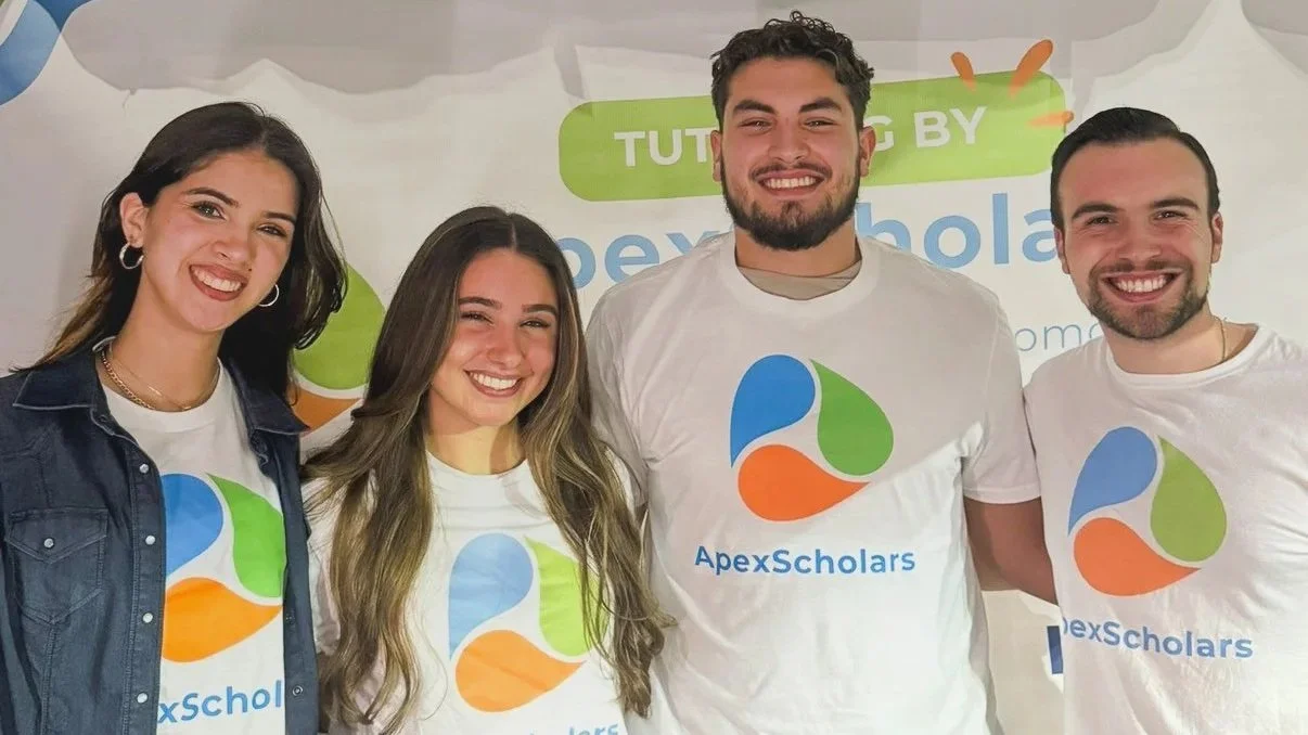 best tutoring in the miami area. flexibility while ensuring our students receive personalized assistance. Tutors who went to the same schools as our students. Picture of apexscholar tutors at a company event
