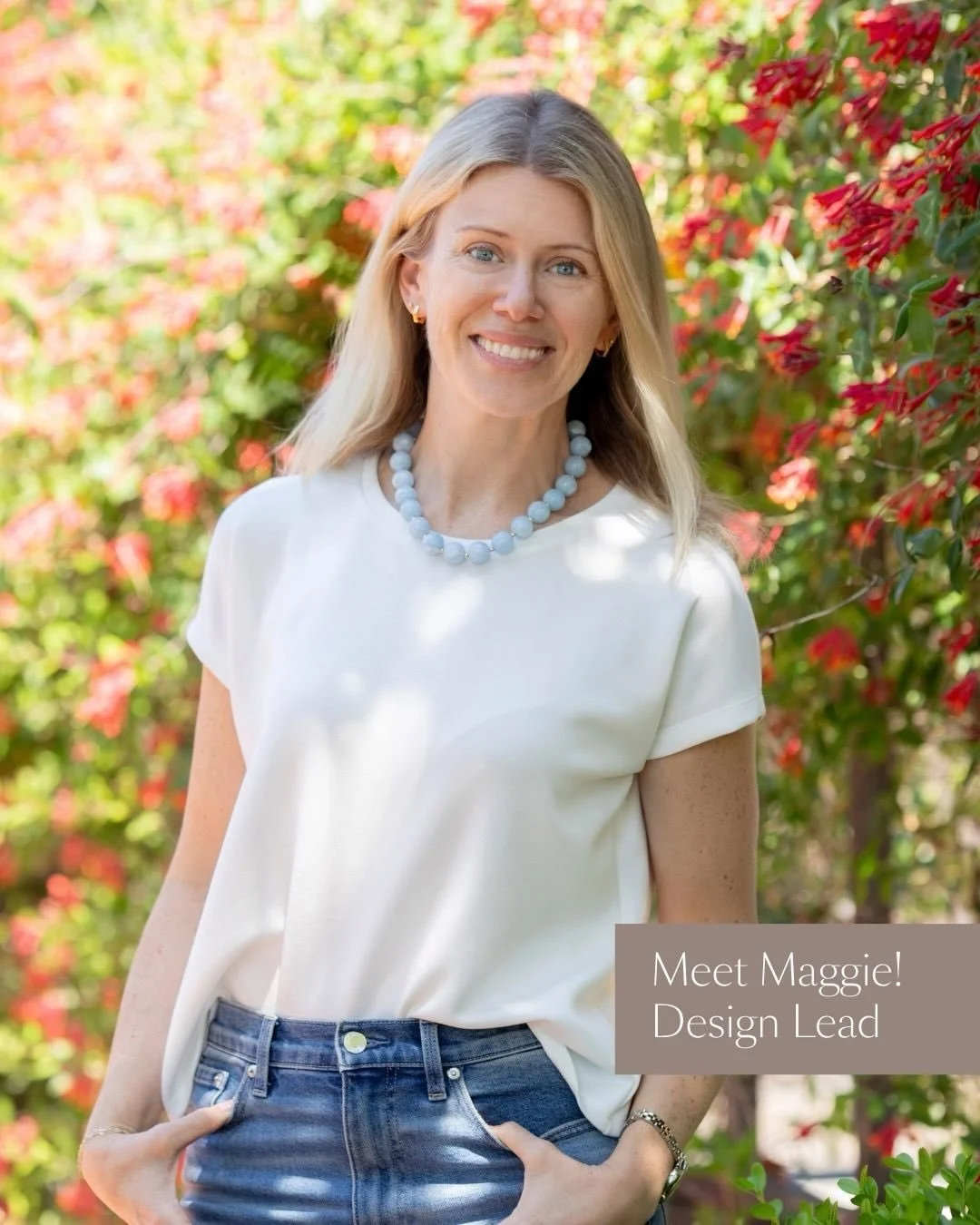 Next up in our team series: meet Maggie, one of our Design Leads!

As our resident artist, Maggie is always up for playing with color, texture, and something a little unexpected. She&rsquo;ll make a case for orange AND brown, give an old family chair