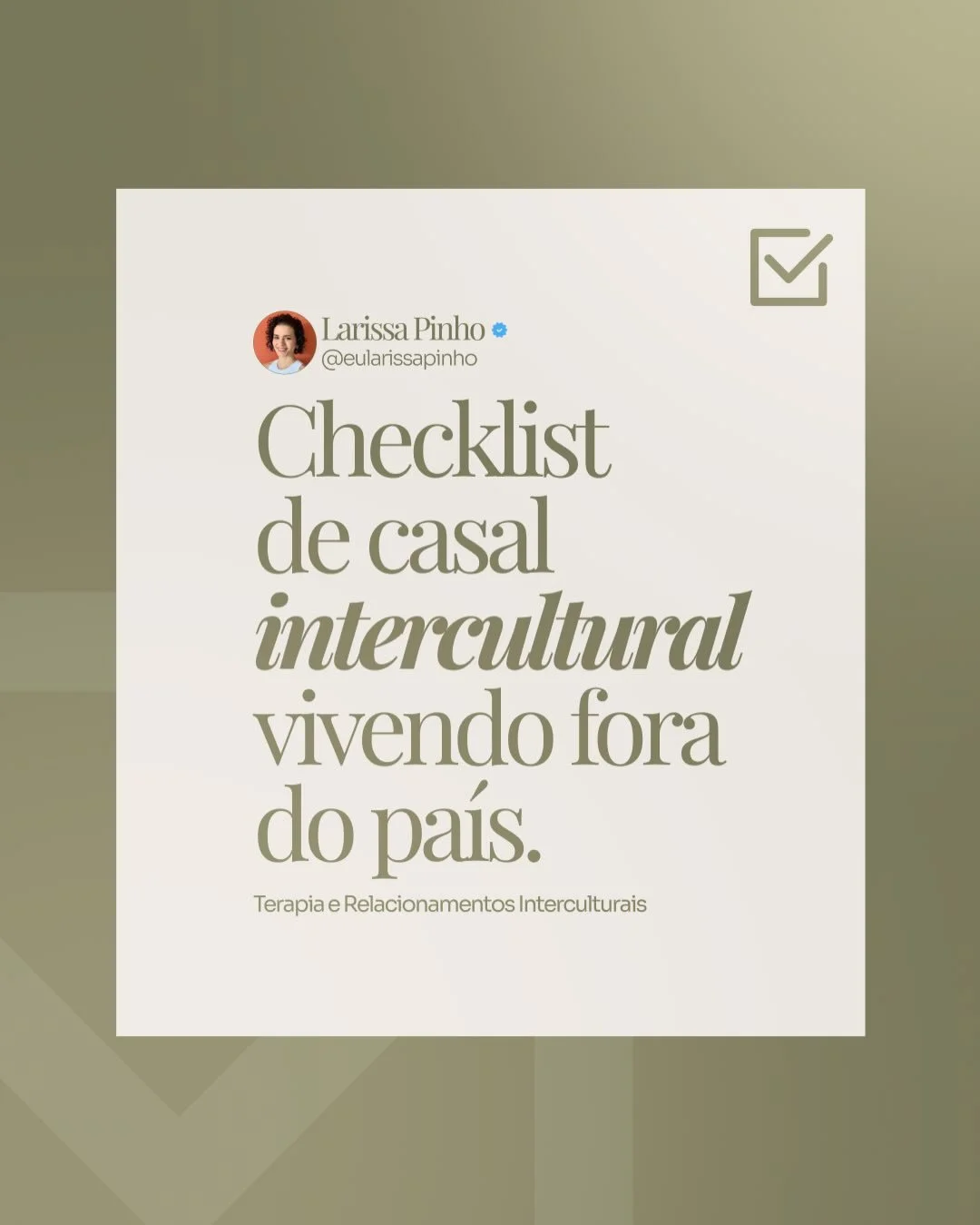 Nem todo relacionamento intercultural &eacute; sobre desafio. Tem muita leveza no meio do caminho.

Entre diferen&ccedil;as, adapta&ccedil;&otilde;es e descobertas, o casal vai criando um jeito pr&oacute;prio de viver, misturando refer&ecirc;ncias, i