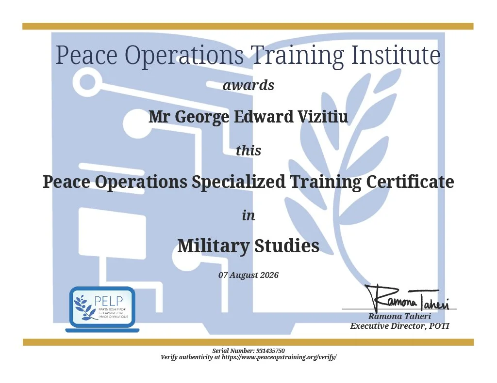 Peace Operations Specialised Training Certificate