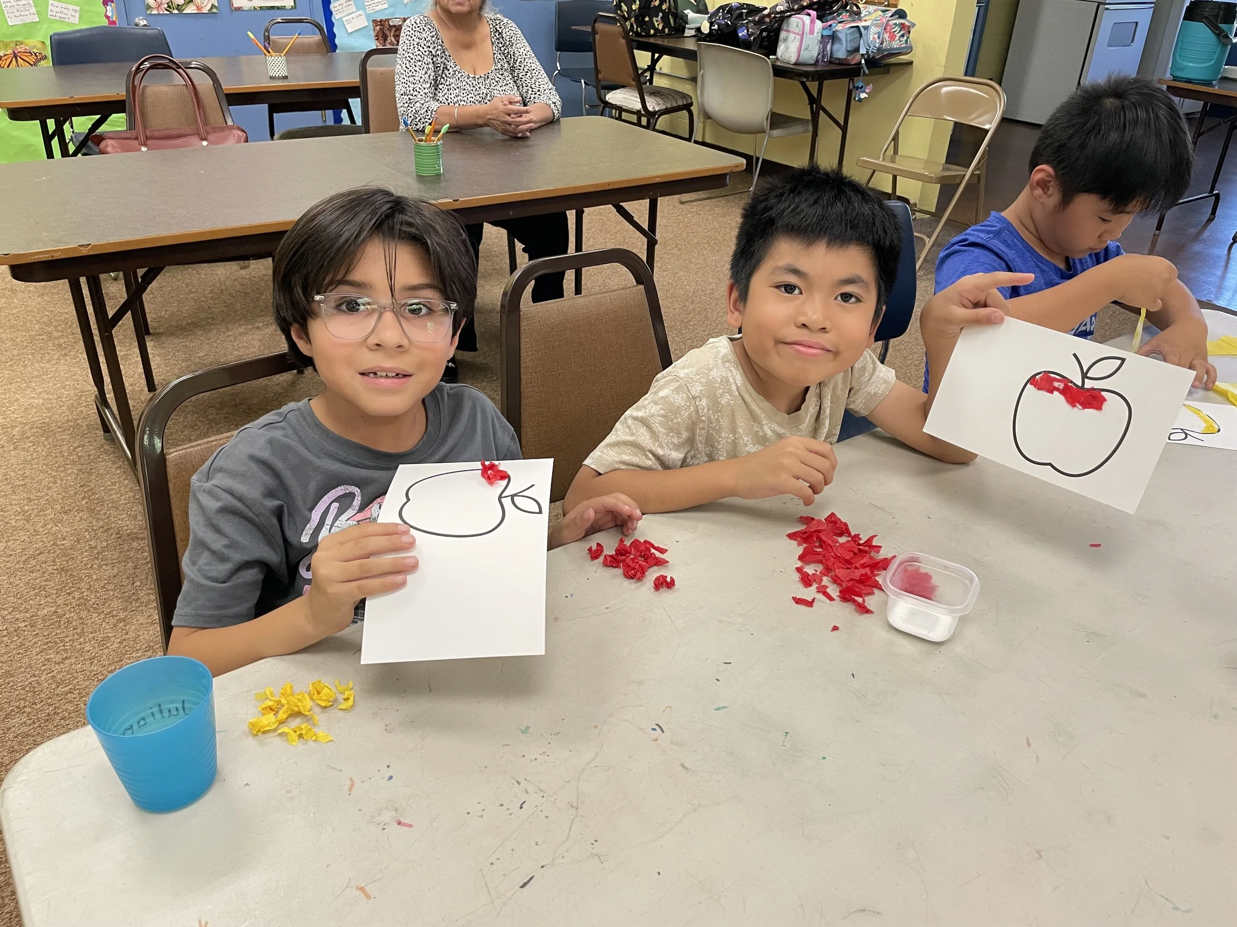 APPLES FOR FALL - THREE BOYS DOING APPLE CRAFT.jpg