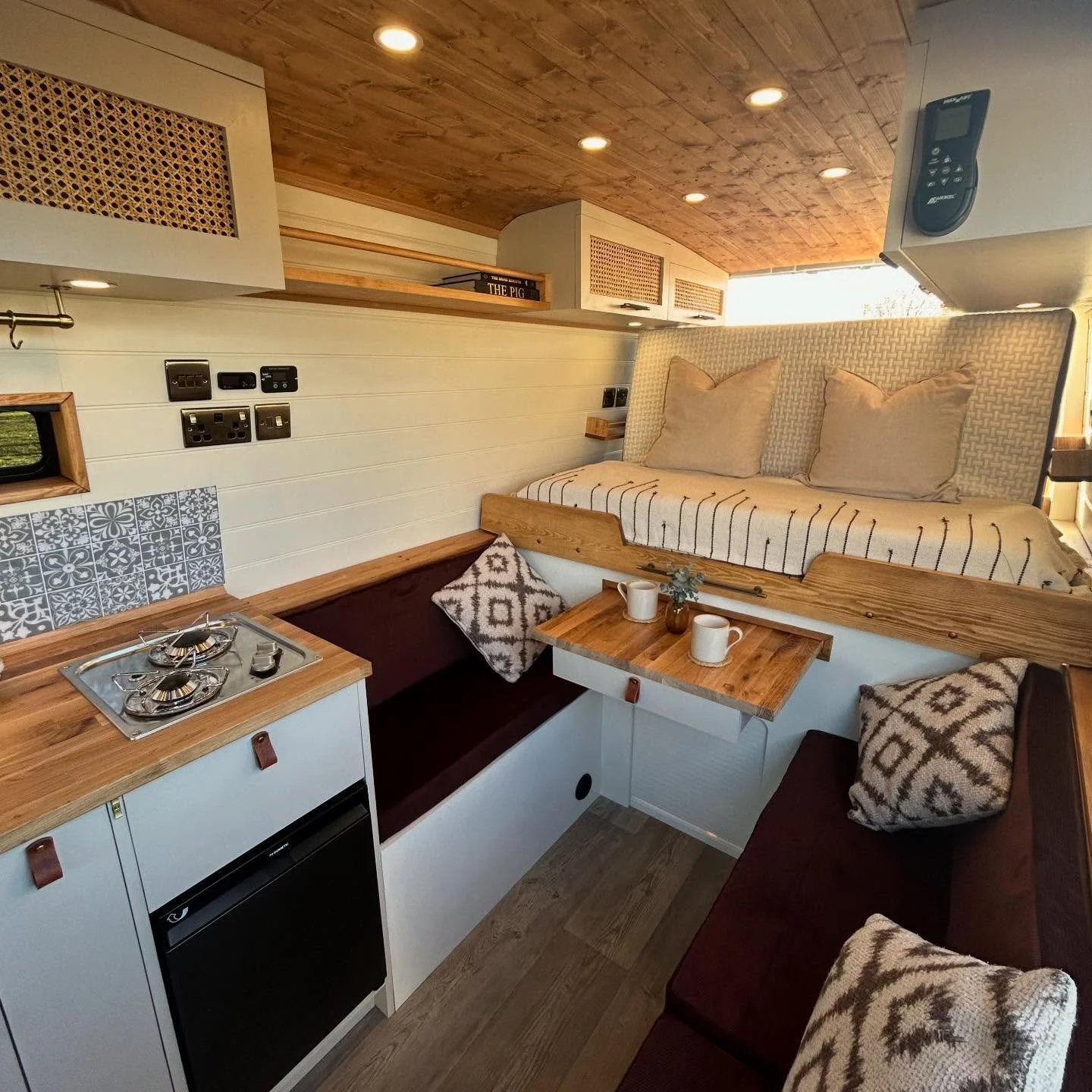 Our final van of 2025 💫

The Viola is a medium wheel base layout that features a full size double bed with a tri-fold mattress. The kitchen features a sink, hob and Dometic fridge with a pull out larder, drawers and cupboards for all your essentials