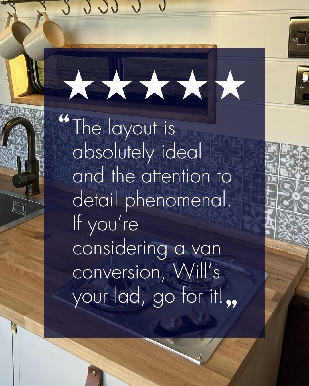 An amazing review from a recent customer 🤩

&ldquo;Words can&rsquo;t describe how happy we are with Vandalf the Grey. I started a camper conversion myself and hit a wall after my workload increased. After spending some time in the van it was also cl