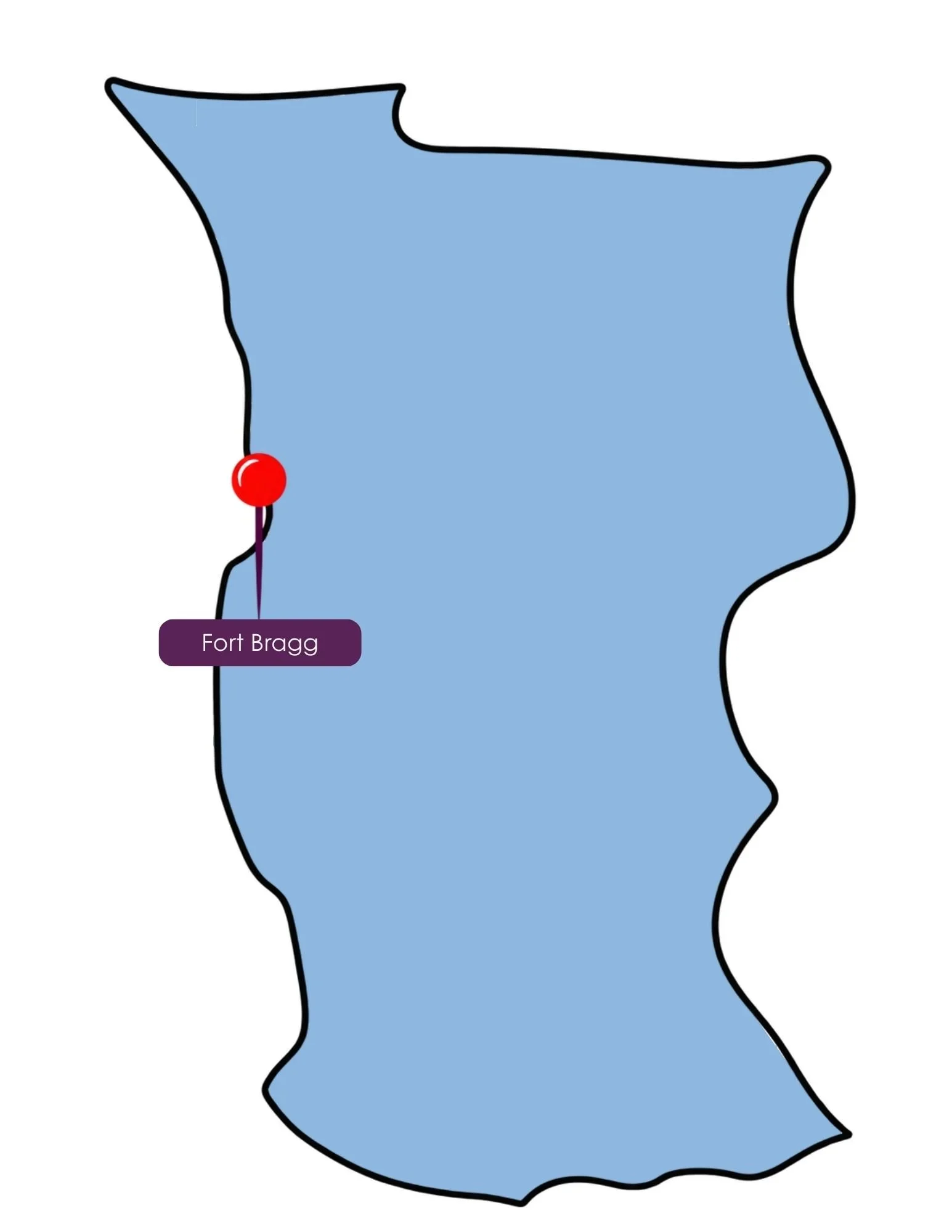 Locations shownFort Bragg
