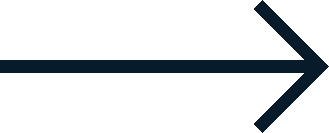 A black arrow pointing to the right with a dark blue outline passing through a black background.