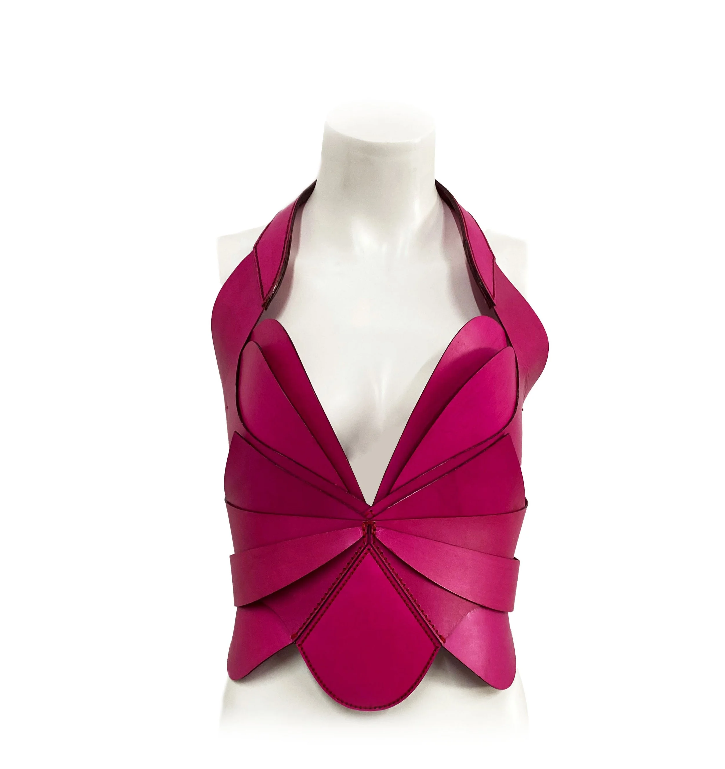 bespoke fashion leather corset bodysuit
