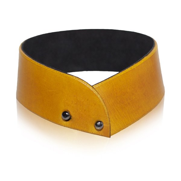 luxury fashion design bespoke leather acrylic accessory neckwear 