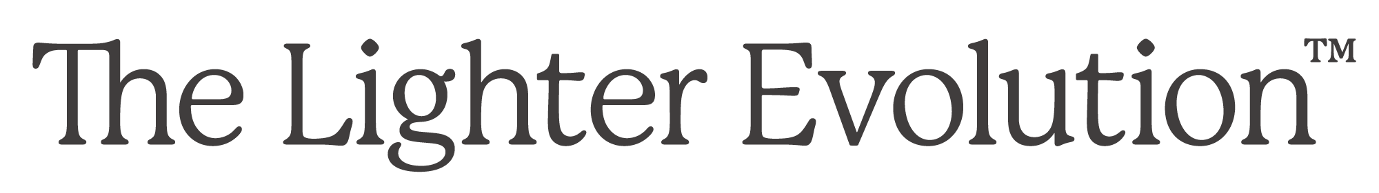 The logo of The Lighter Evolution with stylized text.