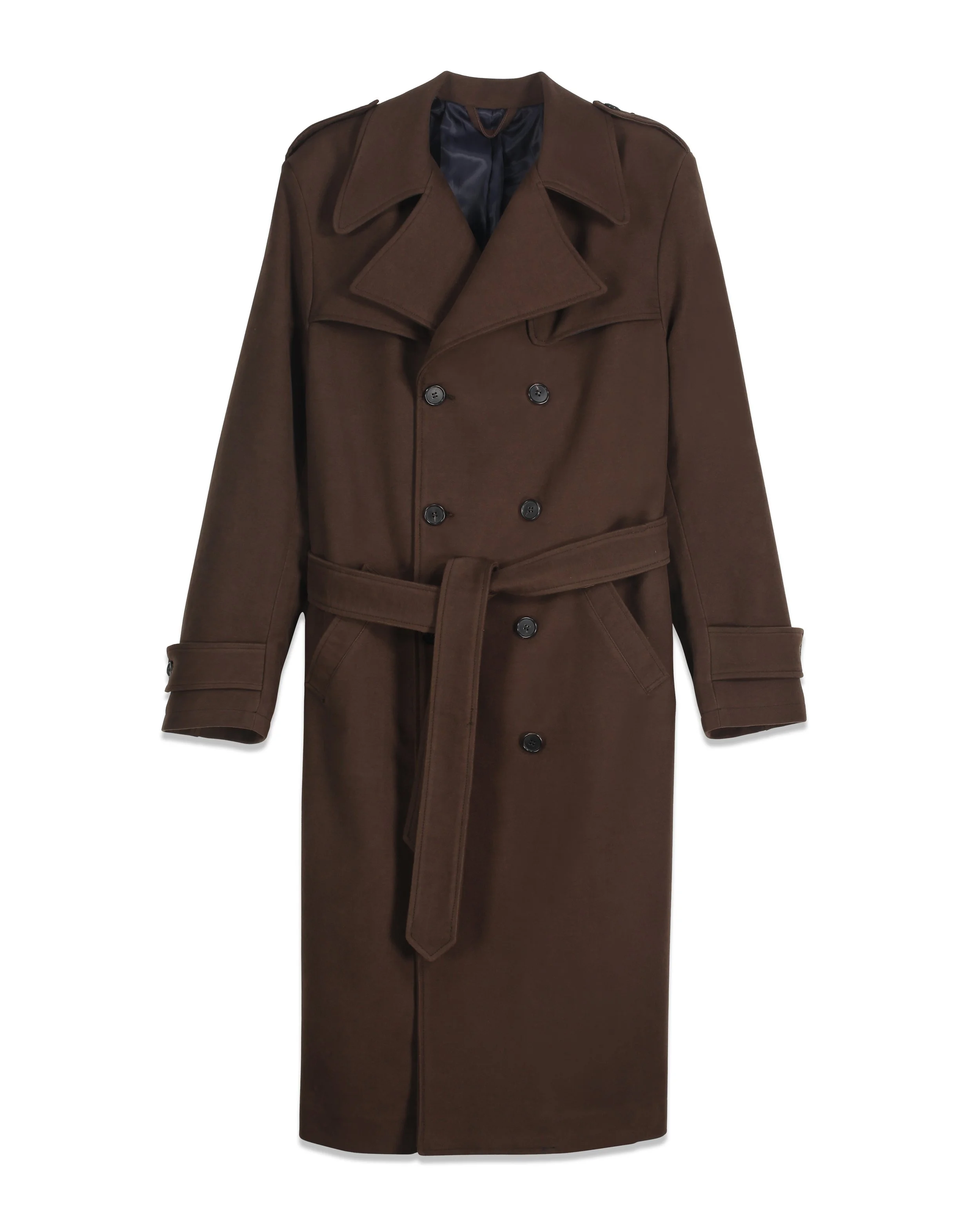 Utilitarian Trench Coat - Chocolate