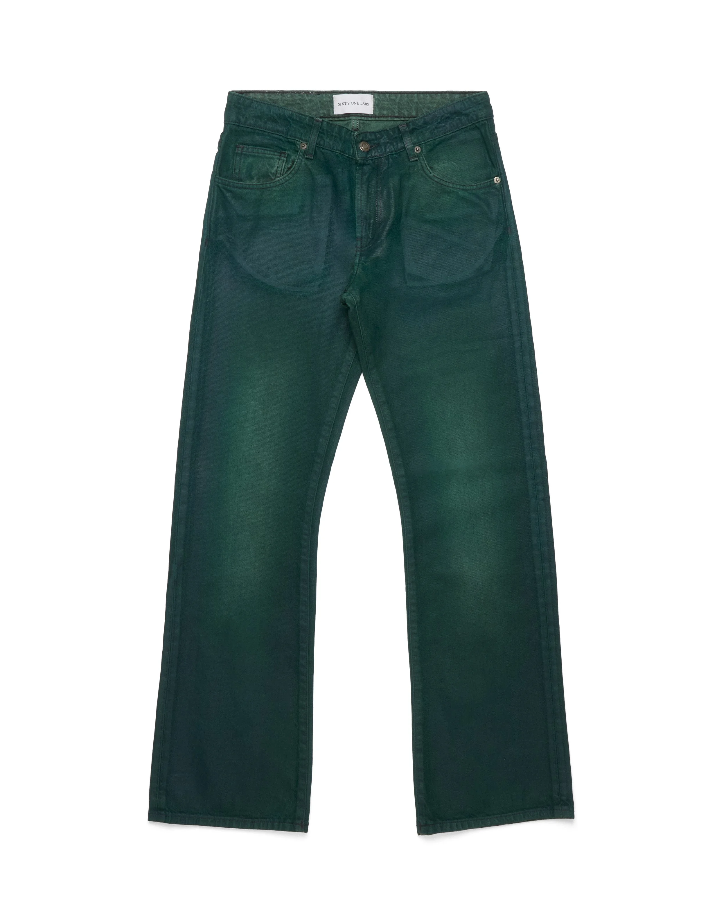 YANAKA – EMERALD INK COATED PANTS-FRONT.jpg