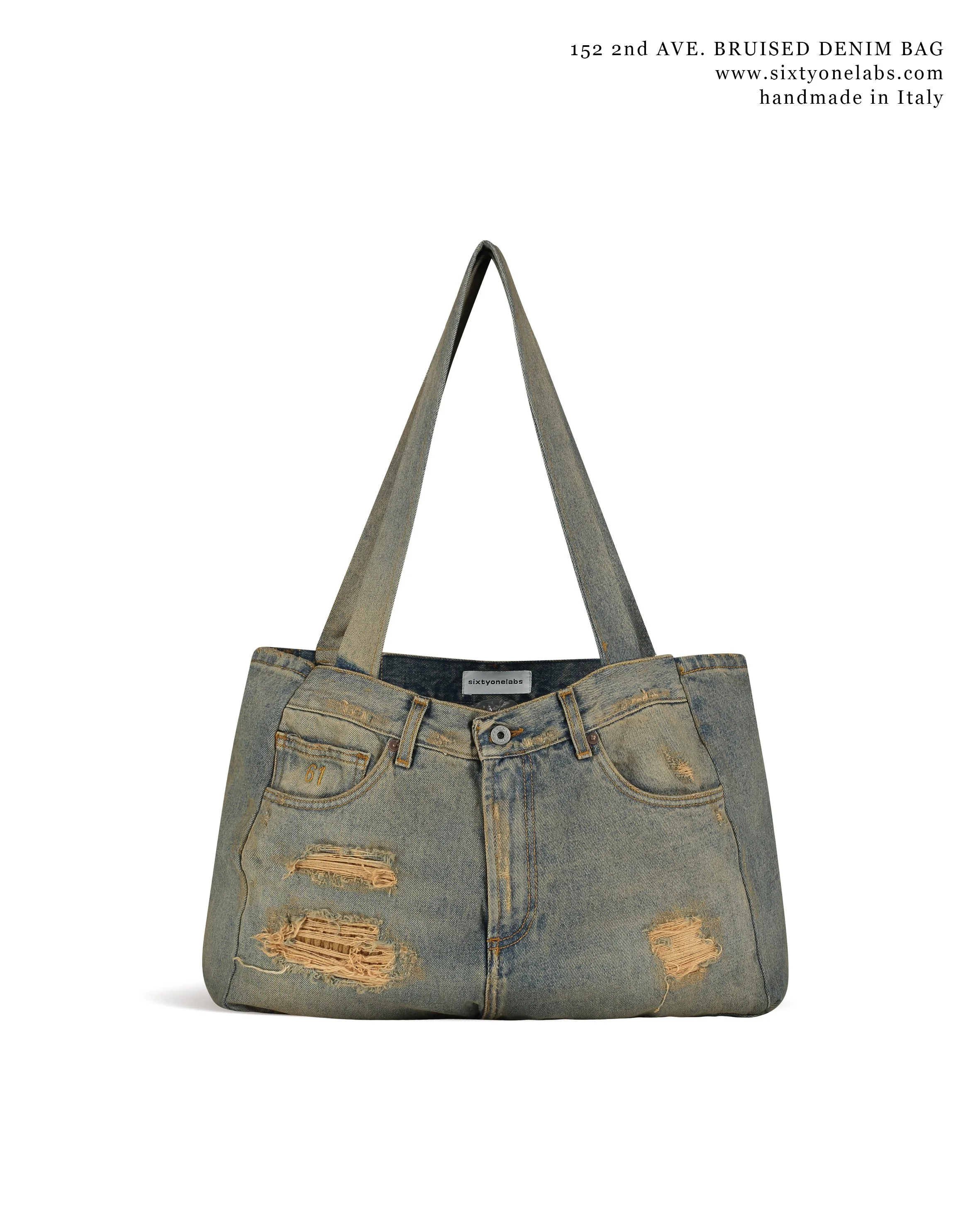 152 2nd AVE. BRUISED DENIM BAG