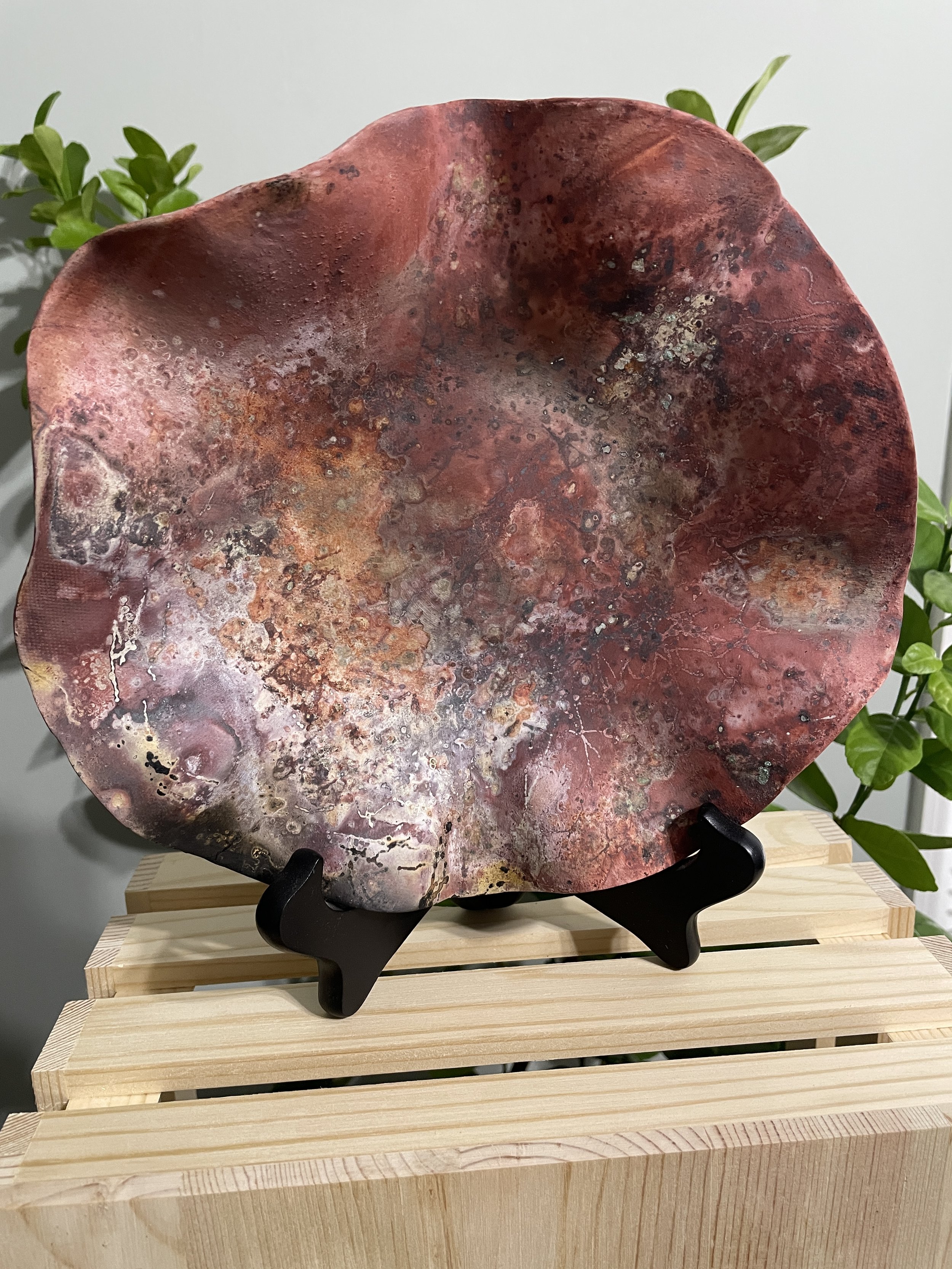 Saggar-fired Plate