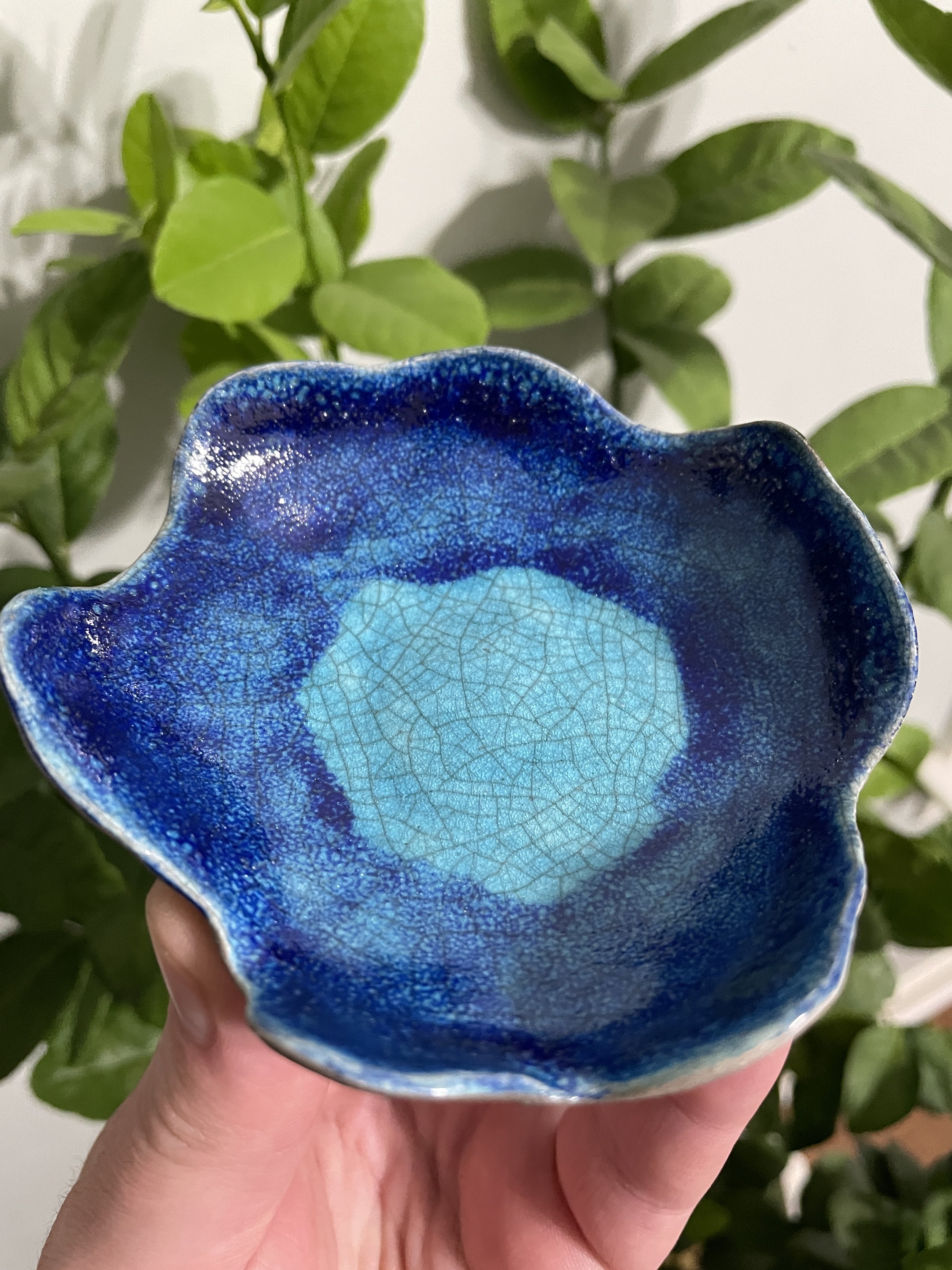 Turquoise Raku Jewelry Catch