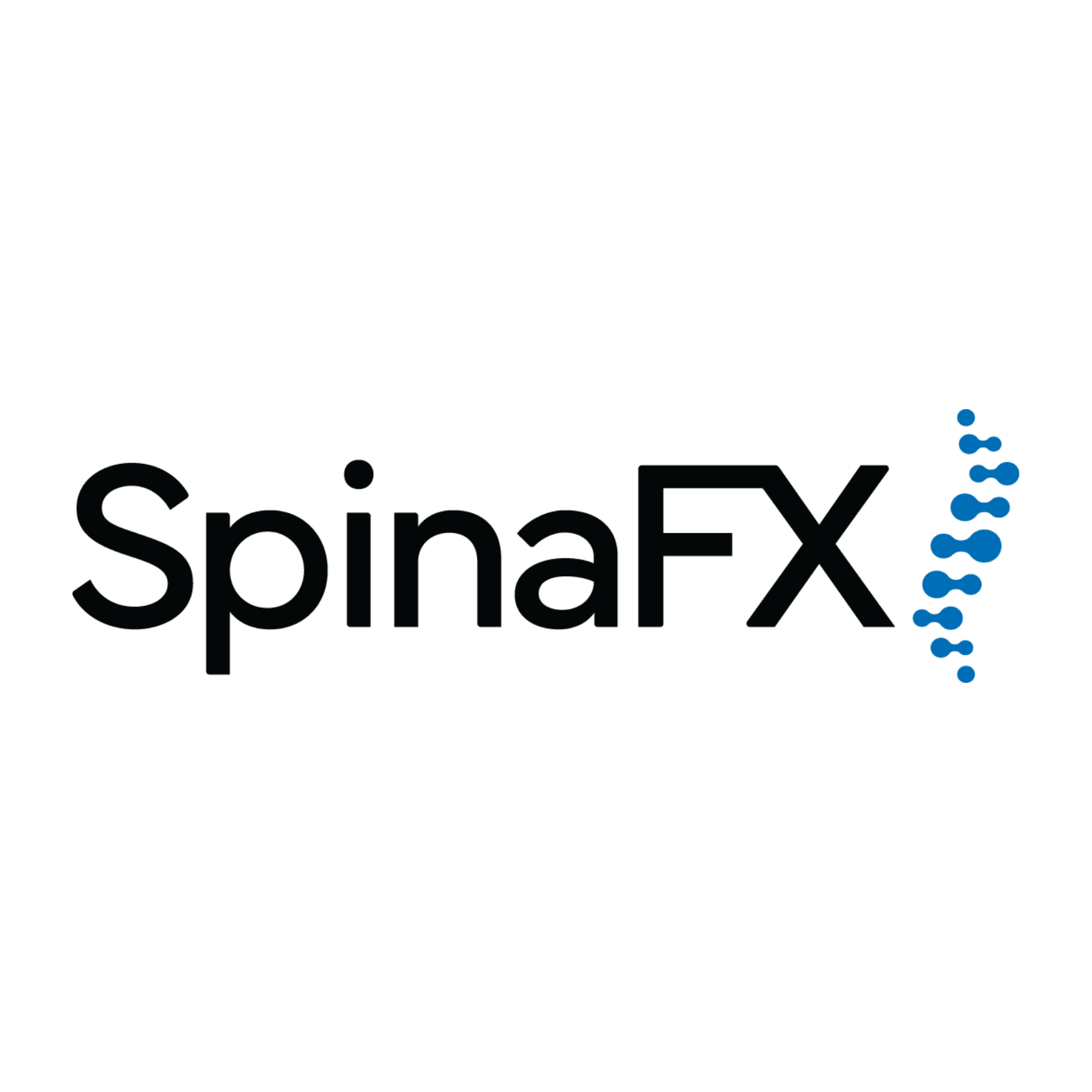 Synthesis logo with black text and blue bubbles forming a vertical line to the right.