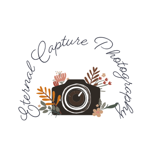 Logo with a vintage camera surrounded by flowers and leaves, with the words 'Geteral Capture Photography' in cursive.