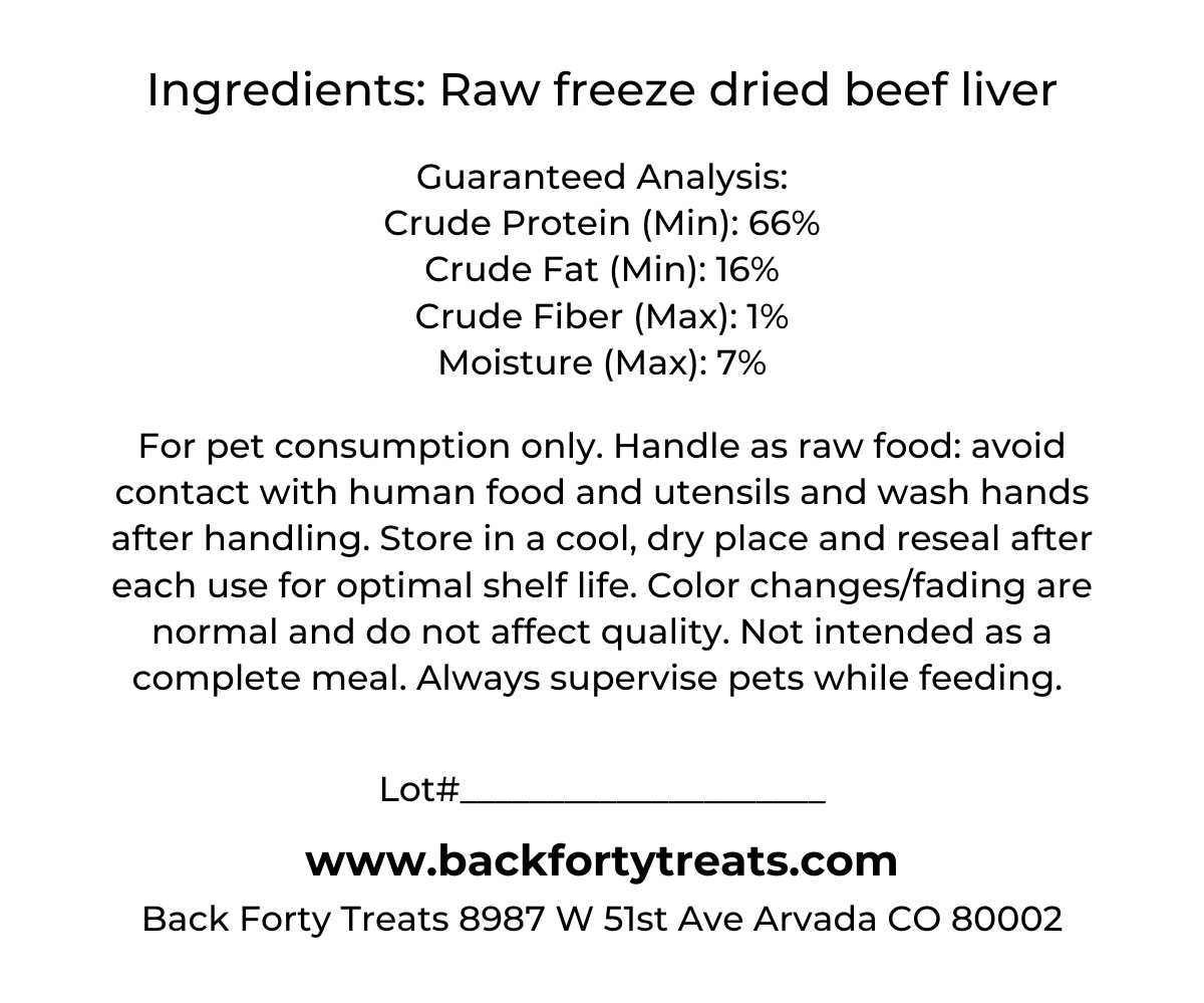 Beef Liver (small pieces)