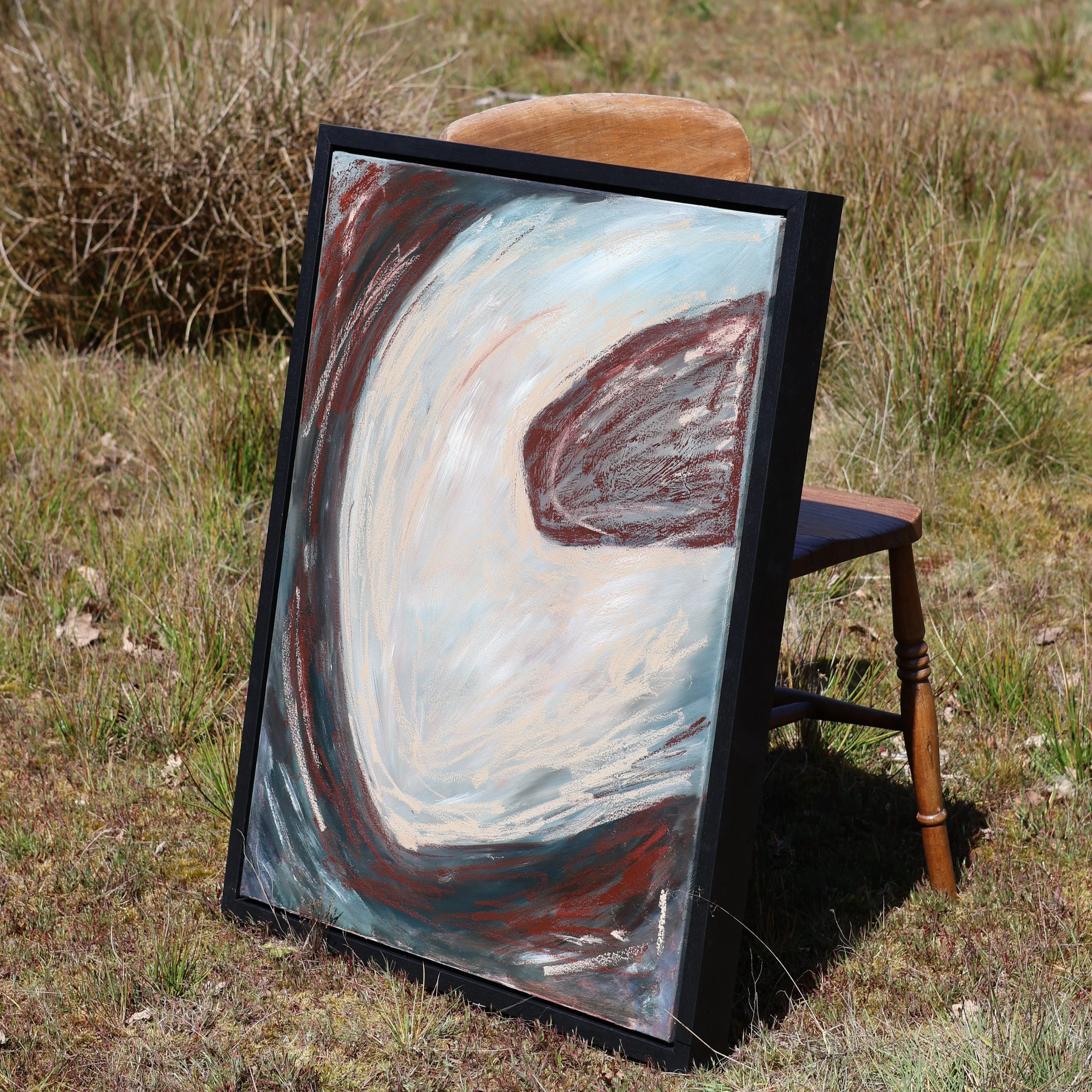 Inner tide, 2026, oil paint and oil stick on canvas - 65x85 cm