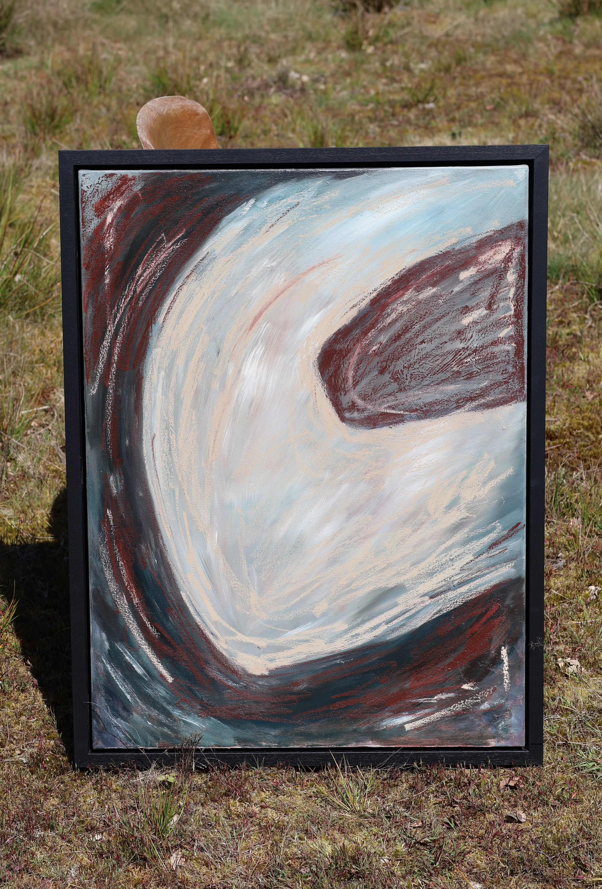 Inner tide, 2026, oil paint and oil stick on canvas - 65x85 cm