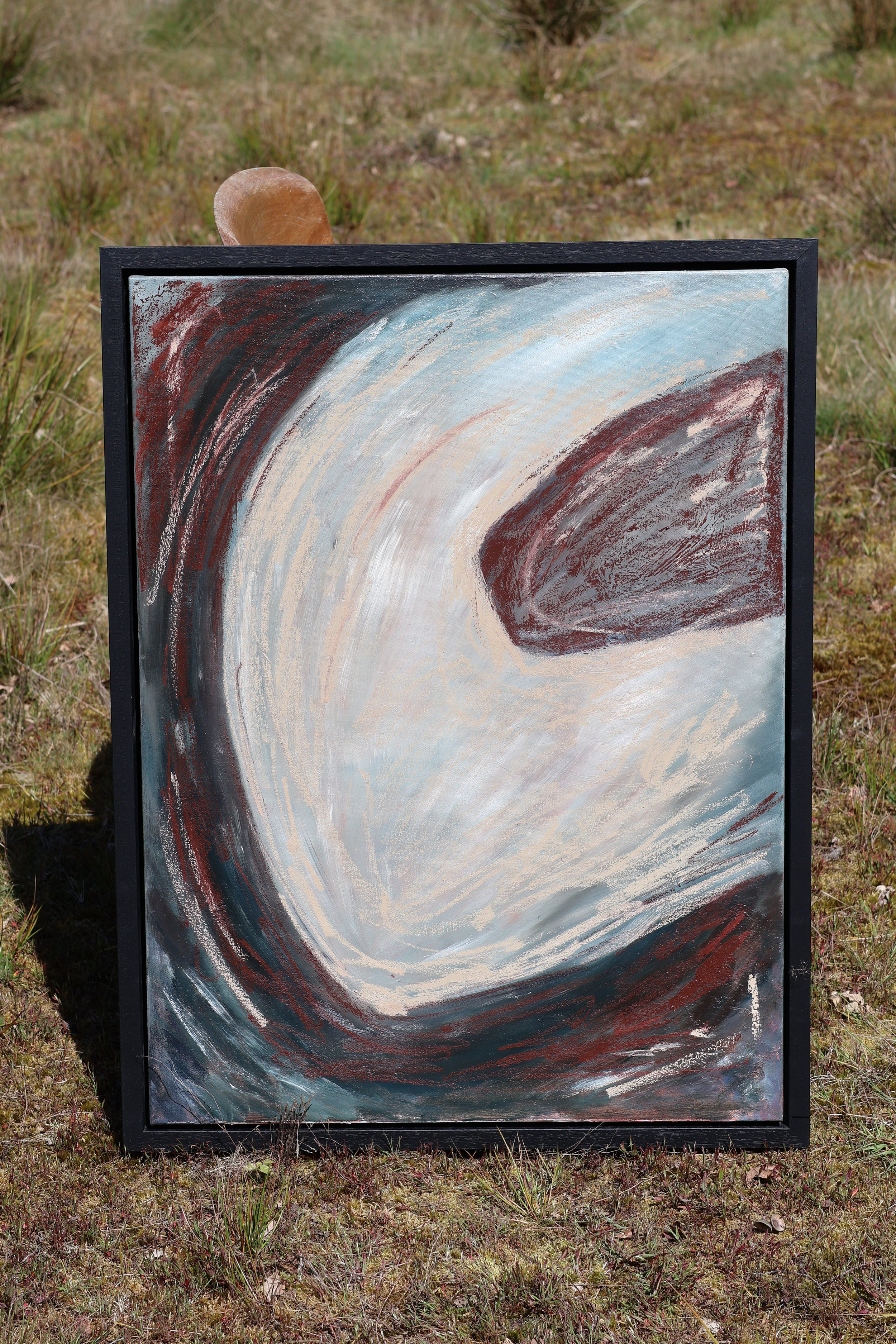 Inner tide, 2026, oil paint and oil stick on canvas - 65x85 cm
